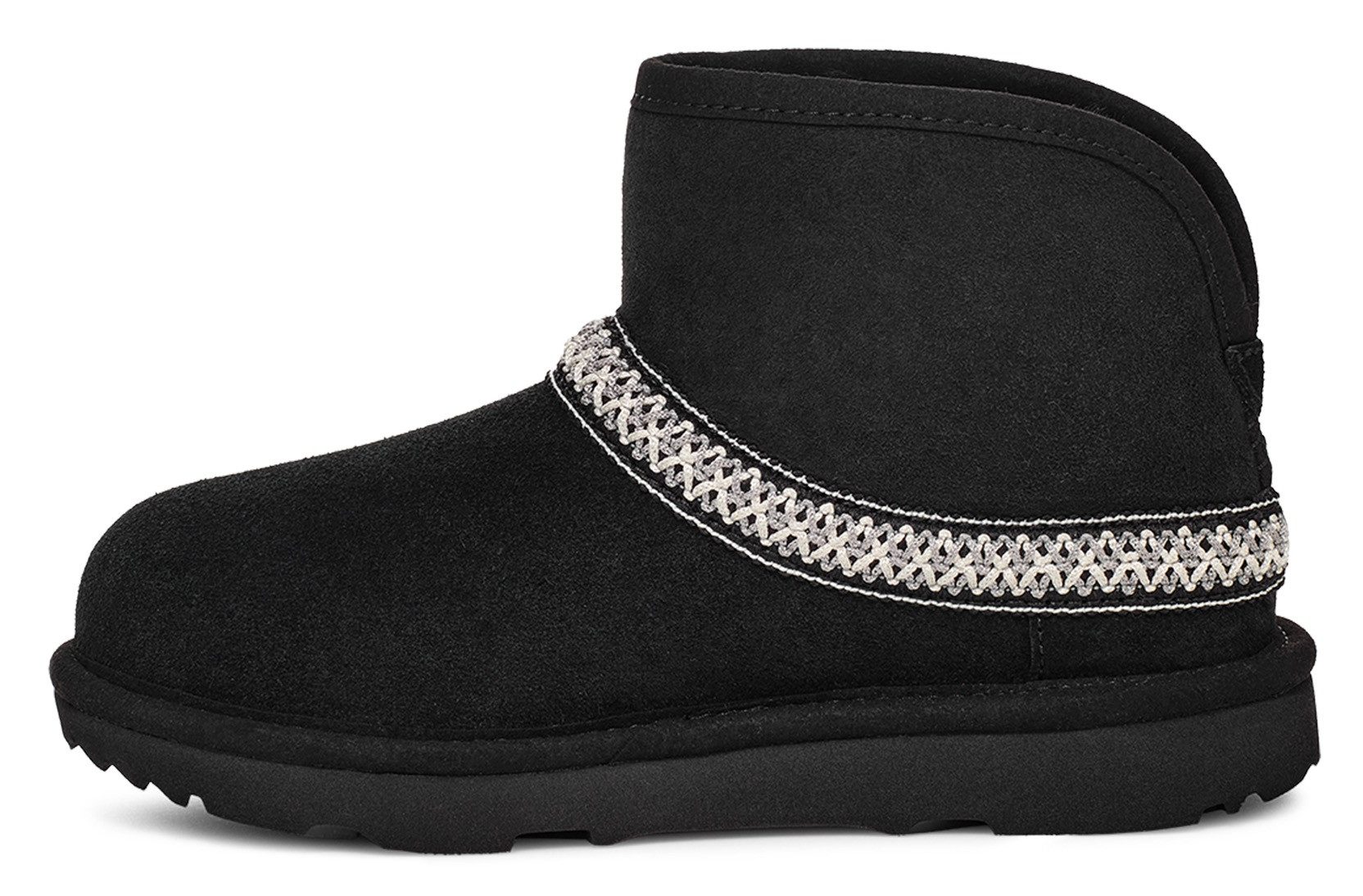 UGG Boots zonder sluiting CLASSIC MINI CRESCENT , instaplaarzen, hut schoen, winterschoen met lamsvelkraag