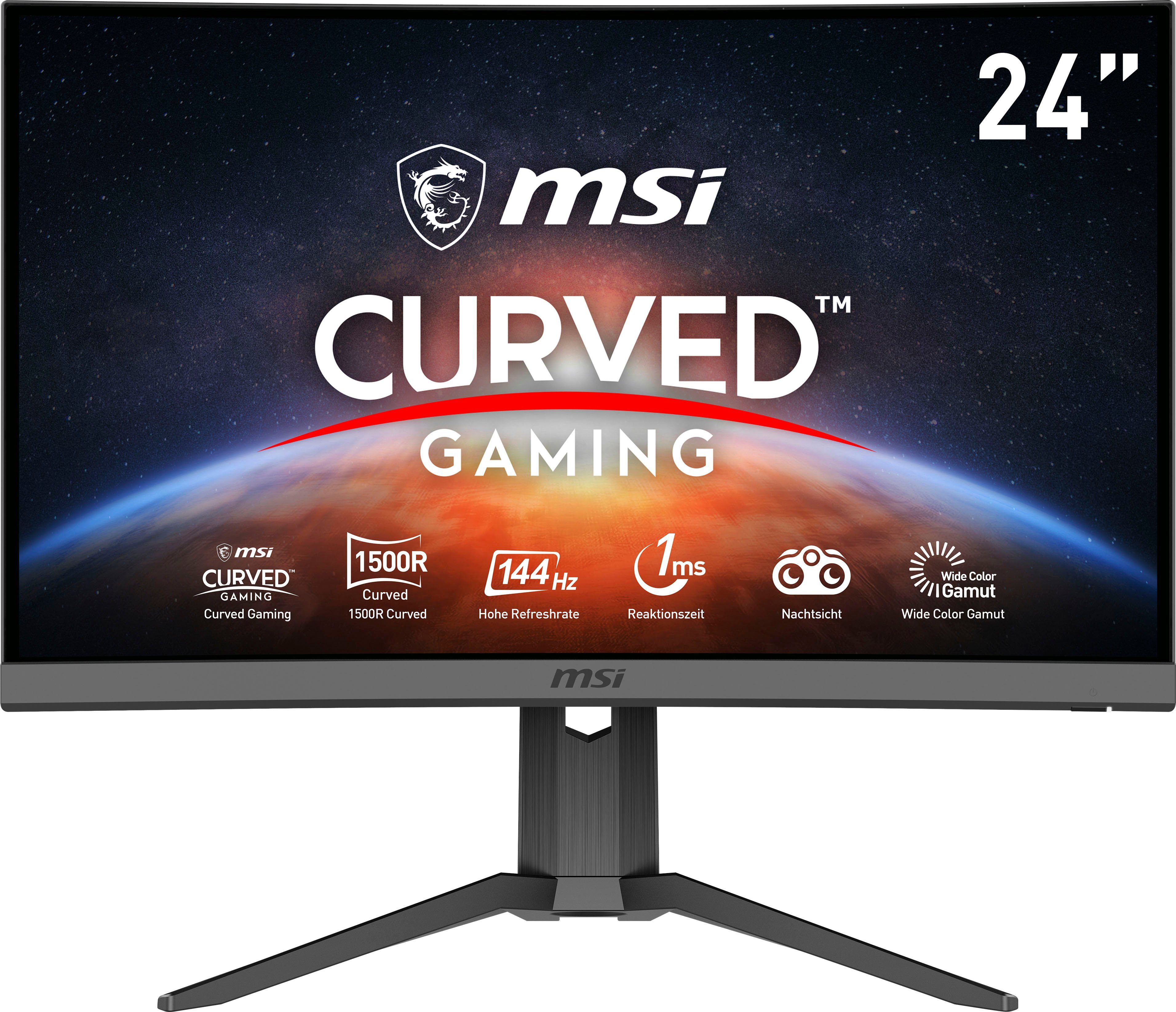 MSI Curved-gaming-ledscherm Optix G24C6P, 60 cm / 24", Full HD