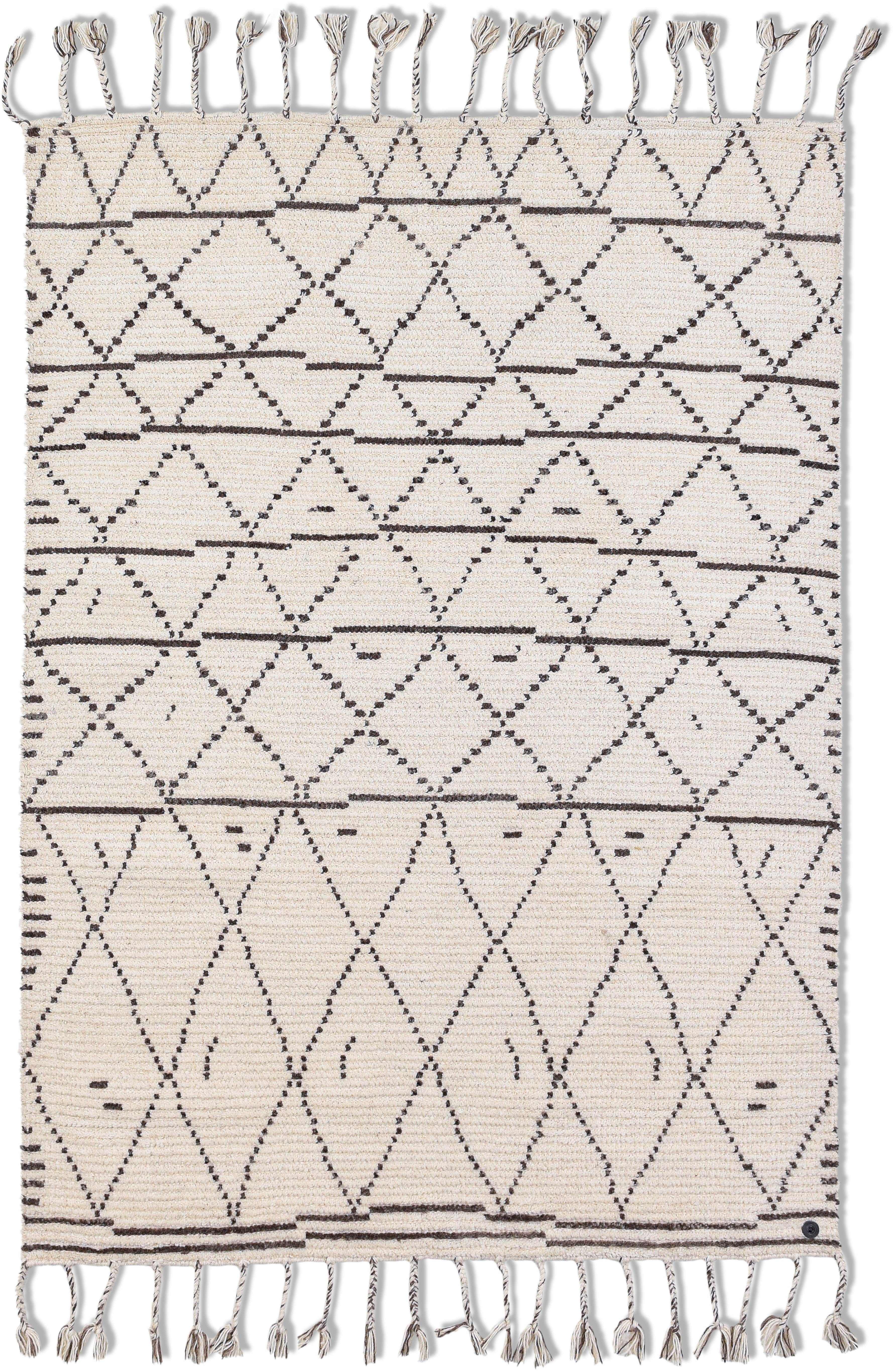 TOM TAILOR HOME Vloerkleed Nomad met de hand geweven, met franje, boho-stijl