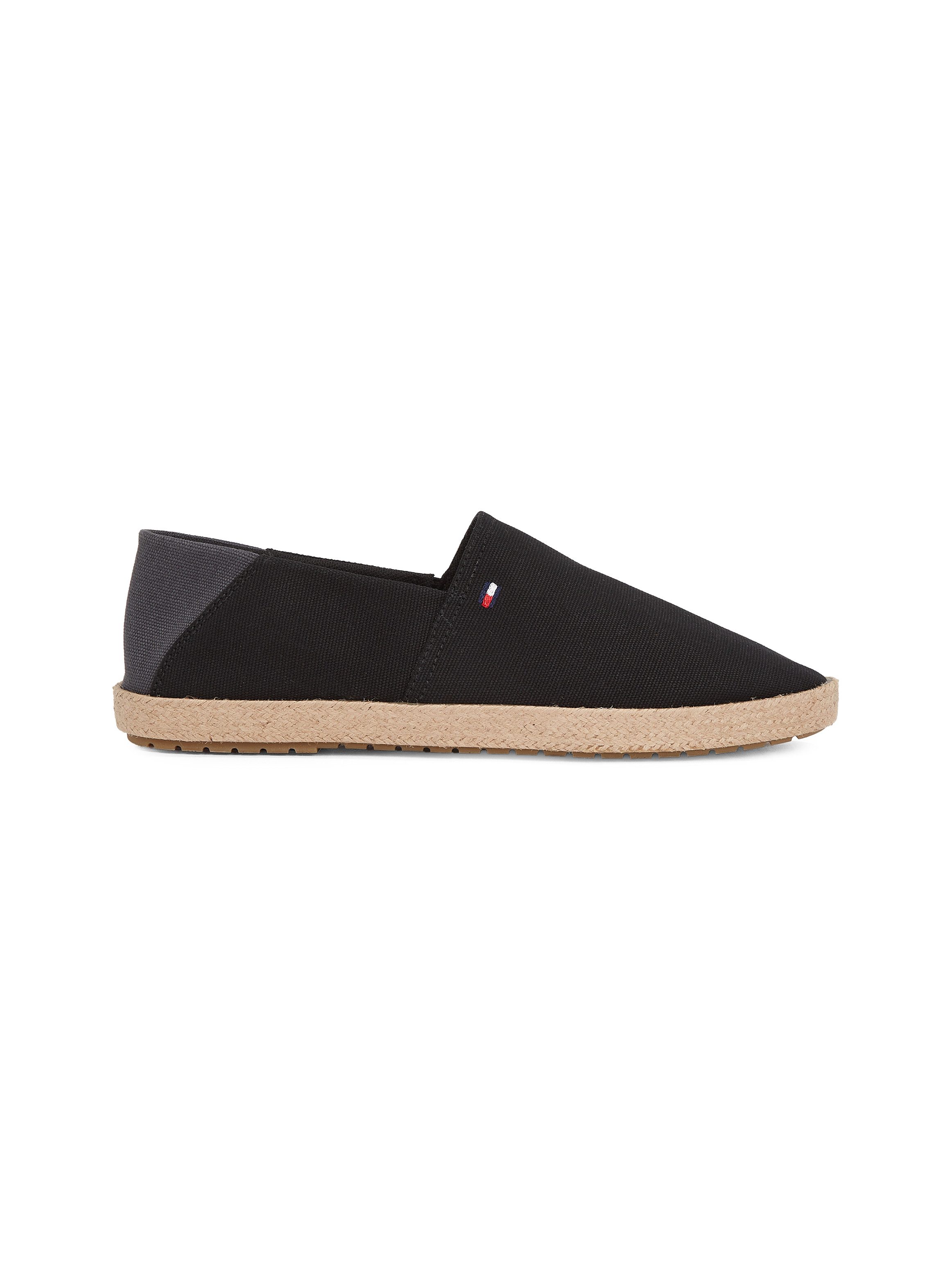 Tommy Hilfiger Instappers HILFIGER ESPADRILLE CORE TEXTILE , instapschoen, espadrilles, zomerschoen, contrastaccent op de hiel
