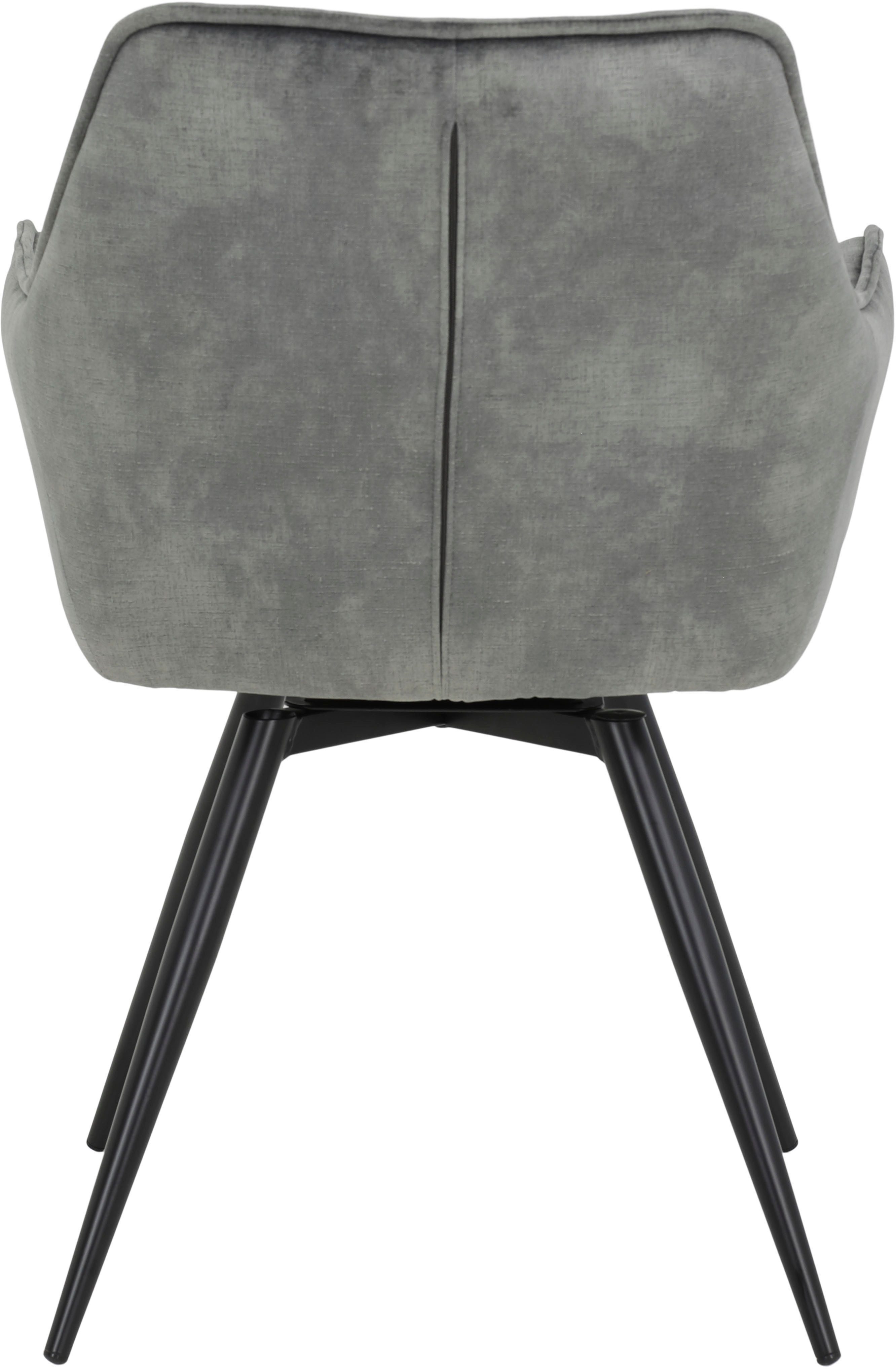 HELA Eethoek Havel Tafel 140-180x90 cm, synchron-uittrek, stoel 360° draaibaar, armleuningen (7-delig)