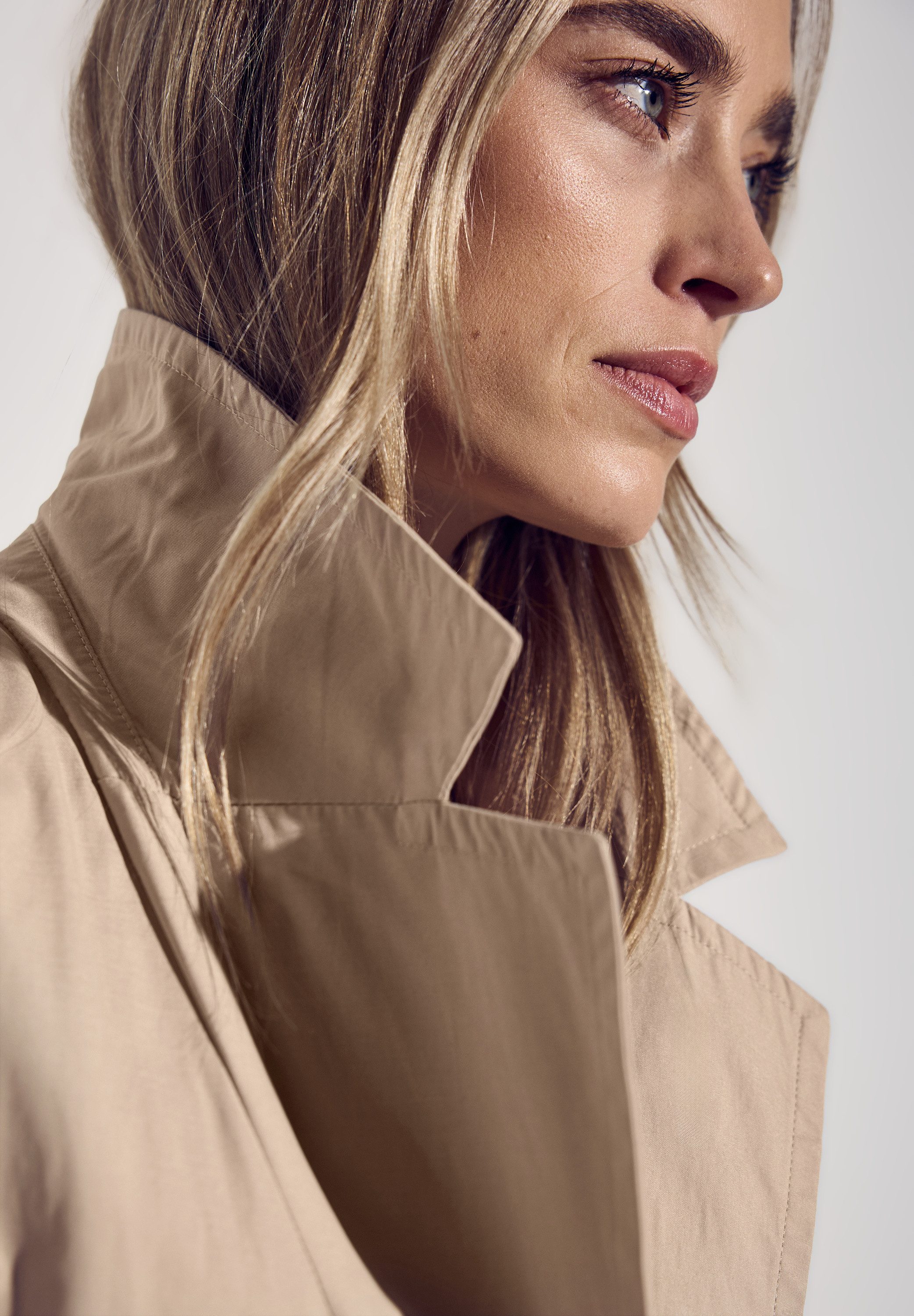 STREET ONE Trenchcoat dubbelrijig en met reverskraag
