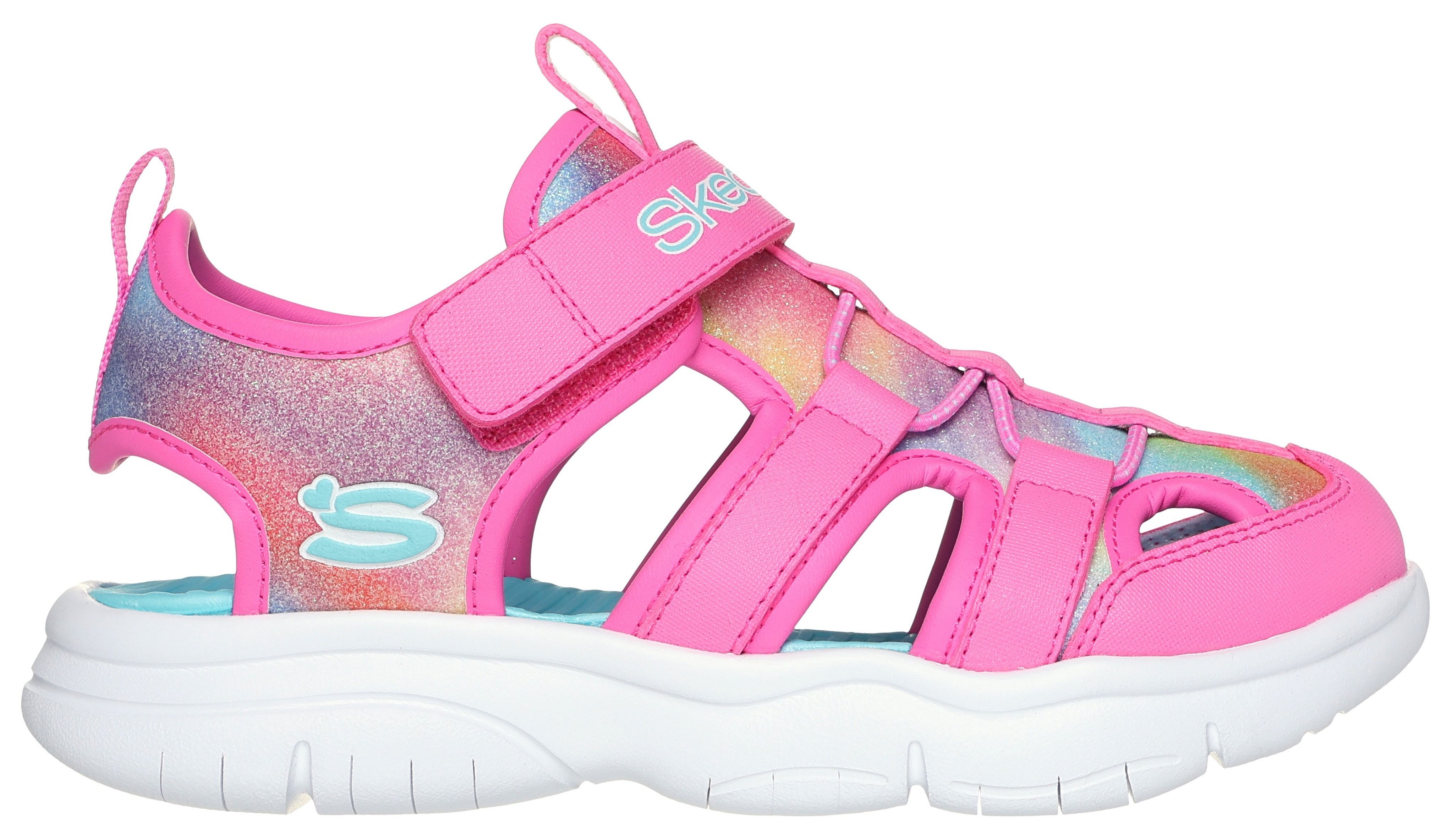 Skechers Sandalen FLEX SPLASH Klittenbandschoen met glitter, maat sjabloon te downloaden