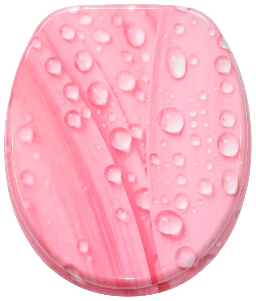 Sanilo Toiletzitting Pink Flower met soft-closemechanisme wc-brillen roze