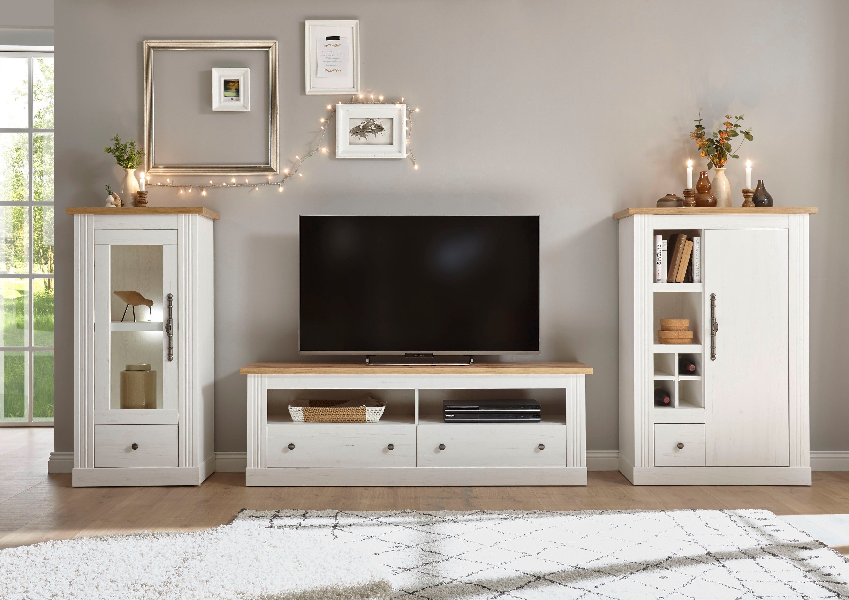 Home affaire Tv-meubel Westminster TOPSELLER! Tv-tafel in romantische rustieke stijl