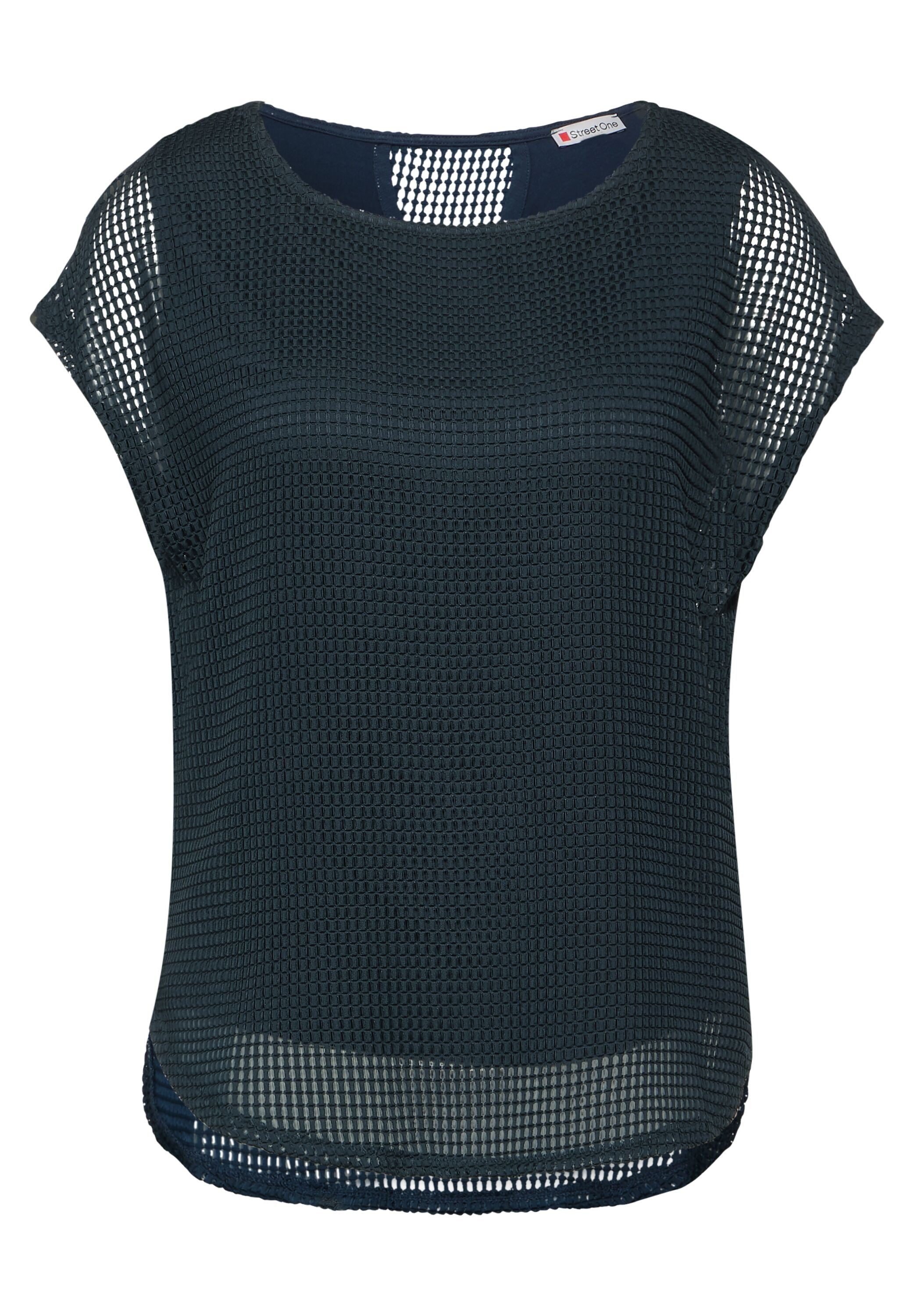 STREET ONE 2-in-1-shirt met mesh-structuur bovenstof