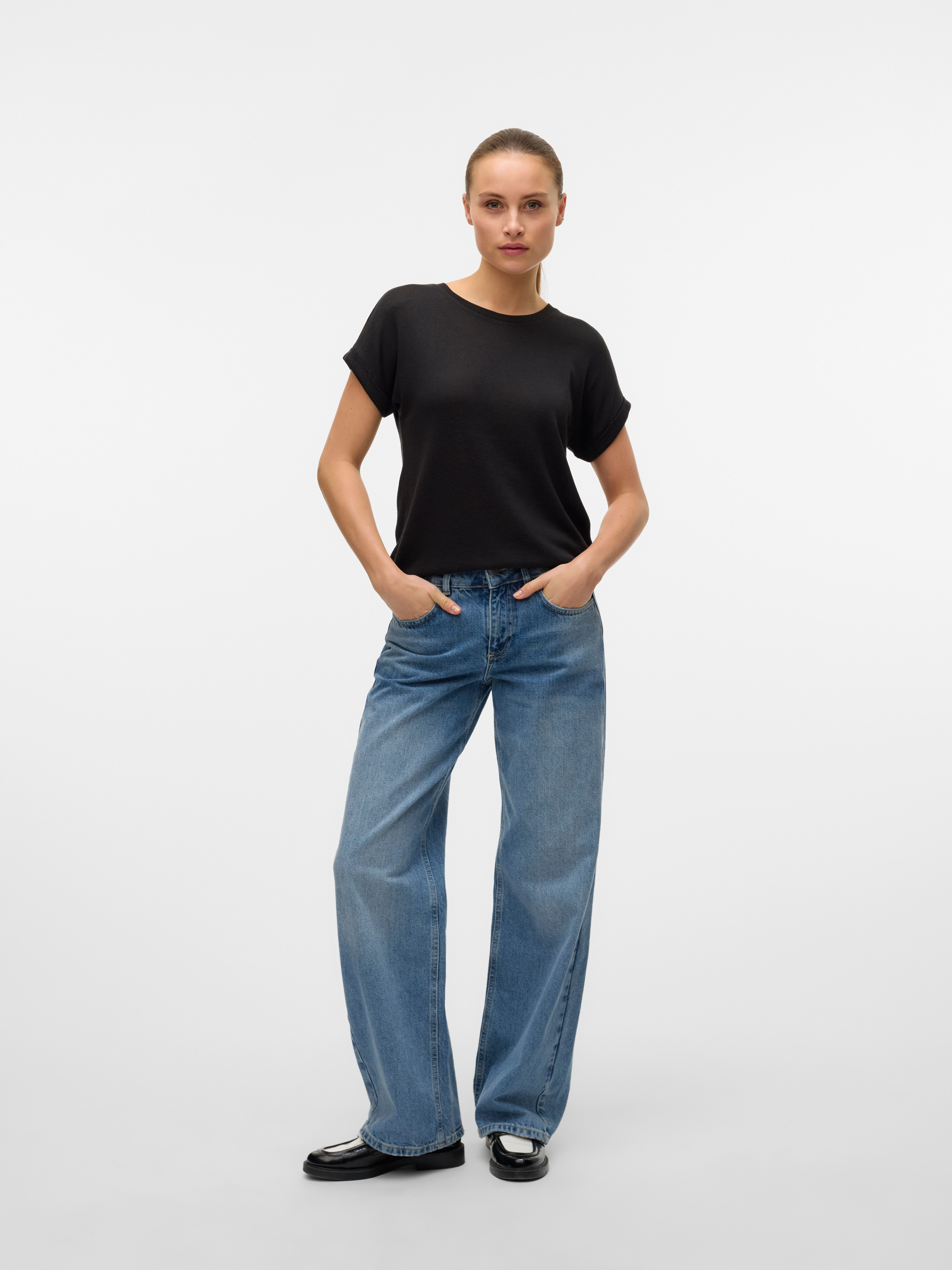 Vero Moda Trui met korte mouwen VMBRIANNA SS O-NECK PULLOVER BOO REP
