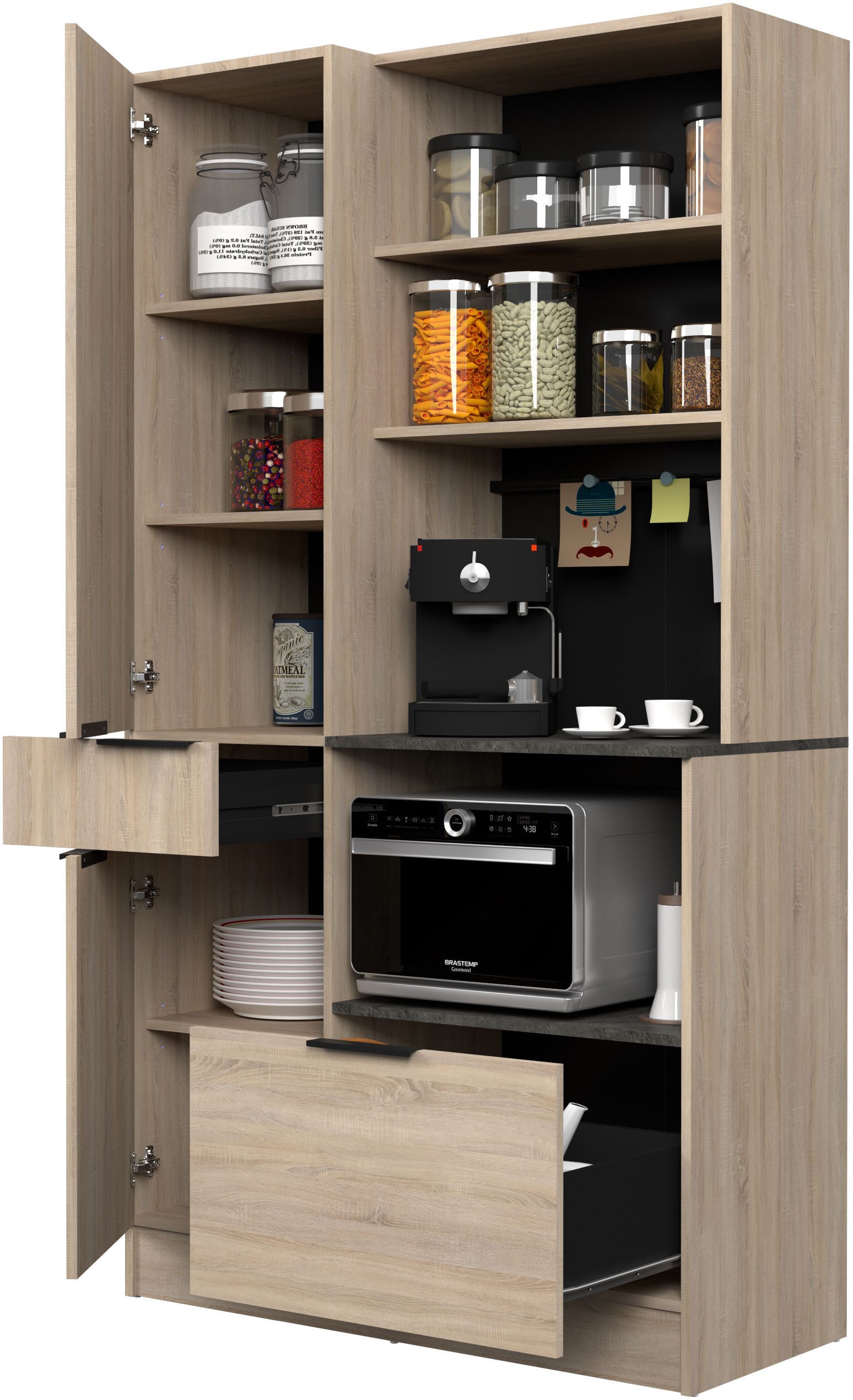 Parisot Kastenset Fumay veel opbergruimte, kabeldoorvoer (set, 2-delig)