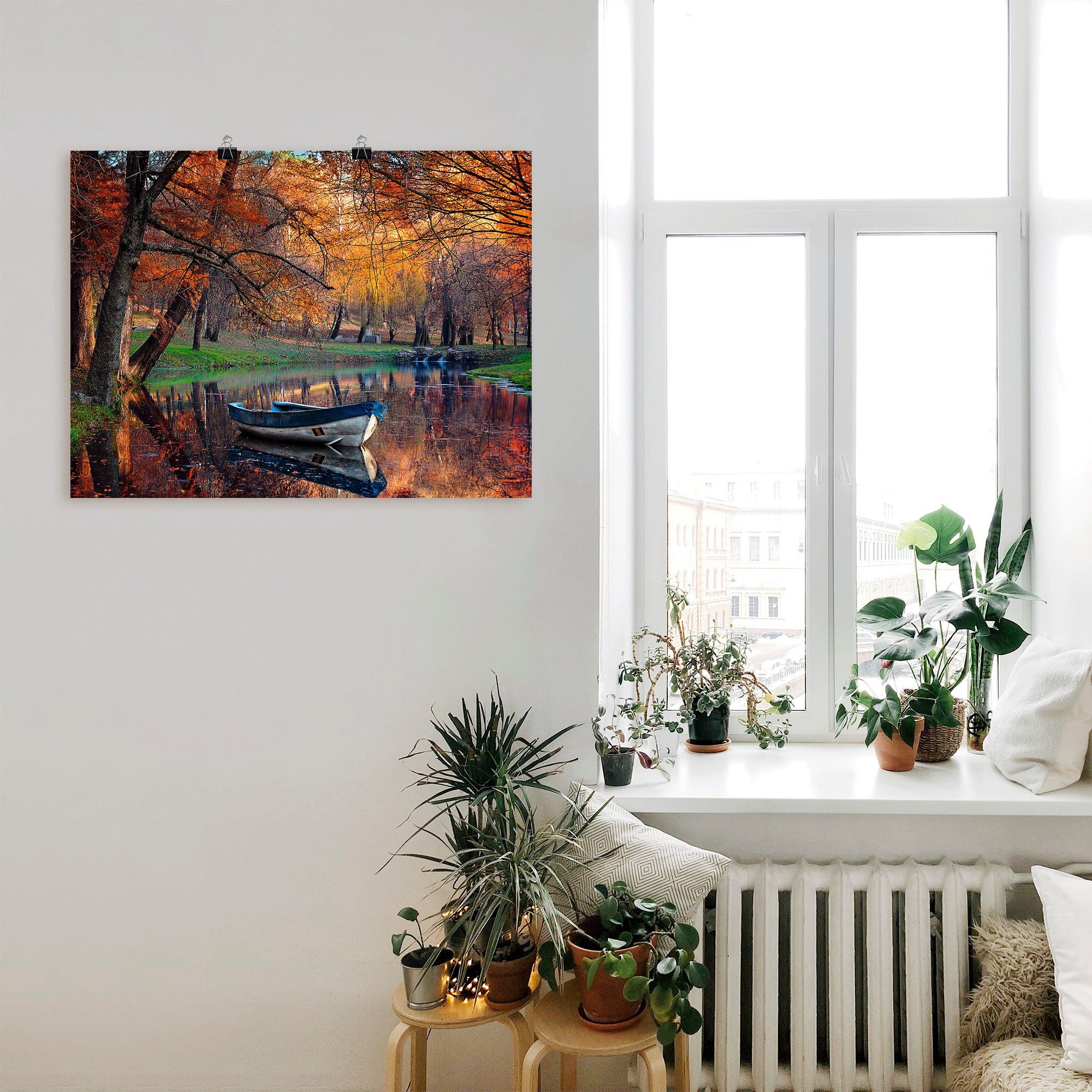 Artland Artprint Veelkleurig herfstlandschap als artprint op linnen, poster in verschillende formaten maten