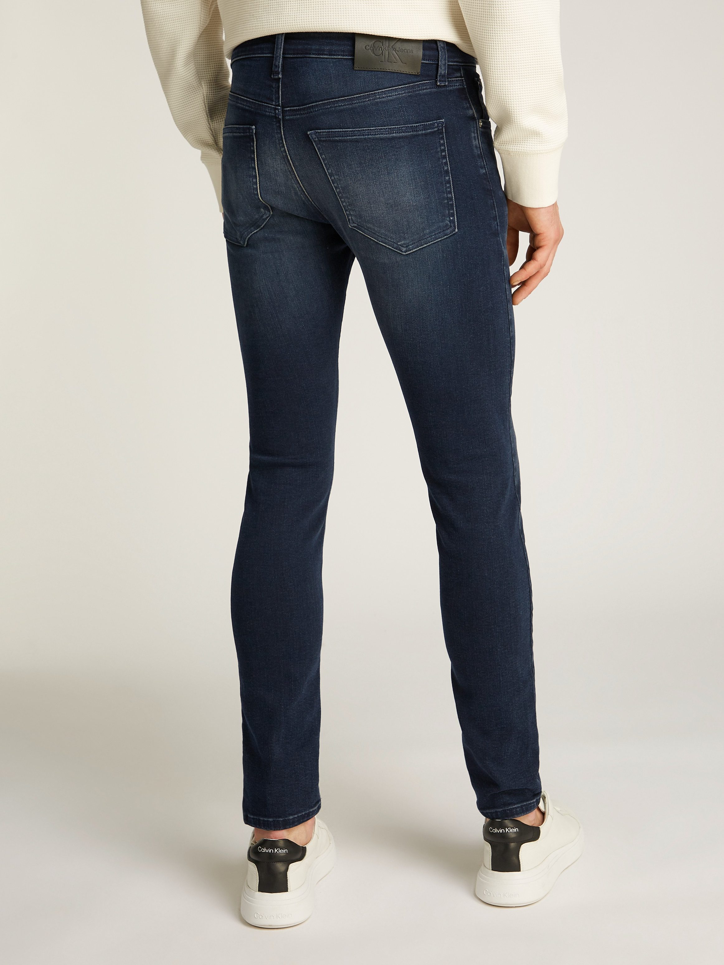 Calvin Klein Stretch jeans Skinny Muntzakje logo borduursel