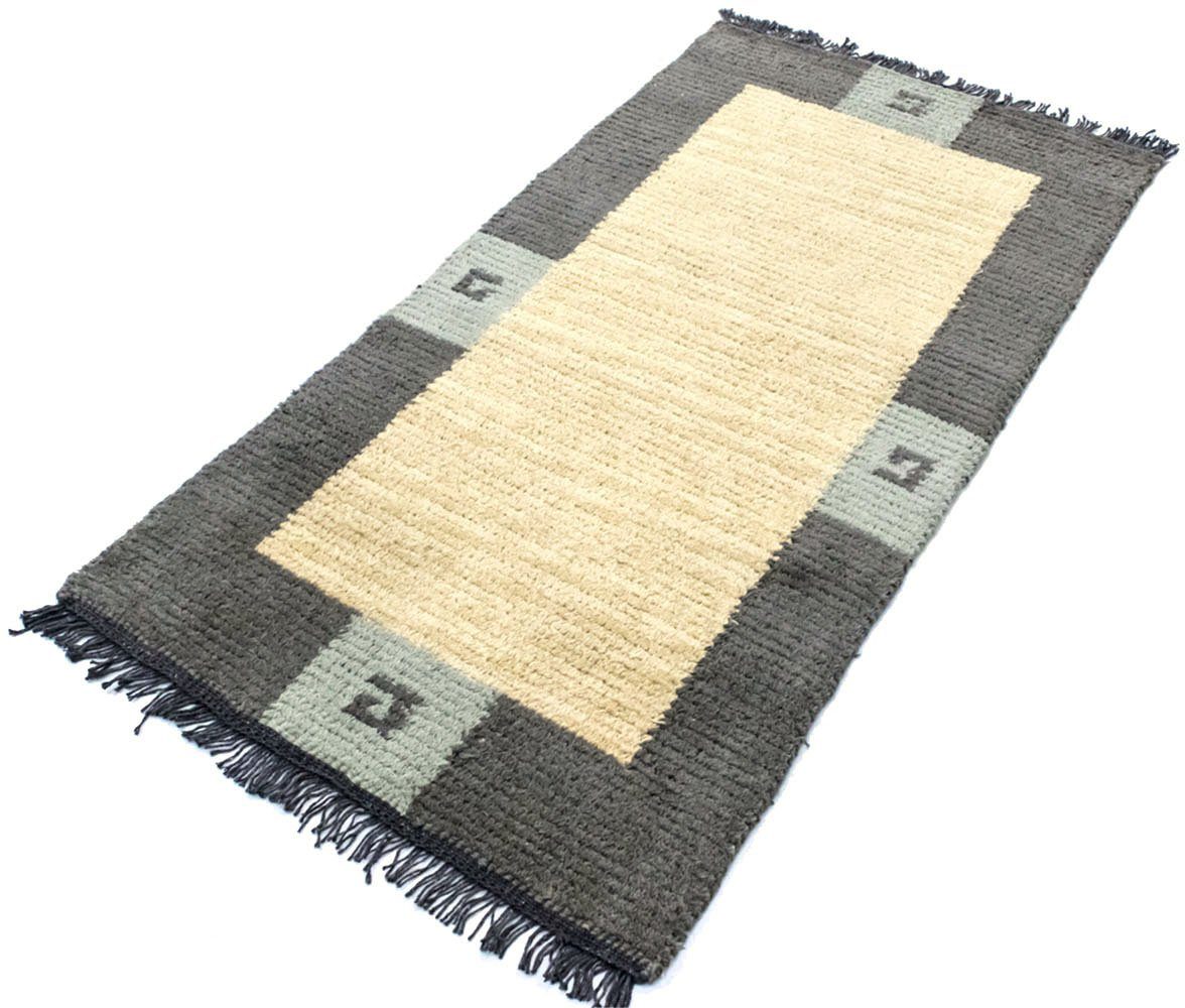 morgenland Wollen kleed Nepal vloerkleed met de hand geknoopt beige handgeknoopt