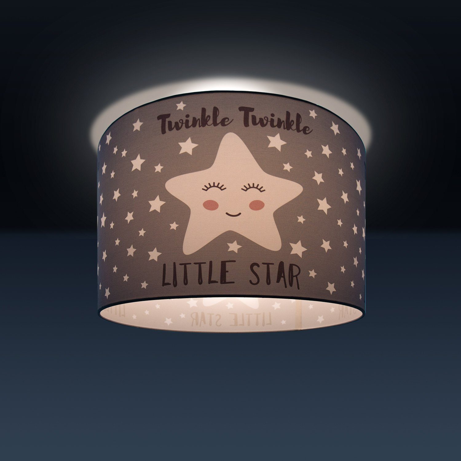 Paco Home Plafondlamp Aleyna 105 Kinderlamp plafondlamp LED kinderkamer lamp sterren-motief E27