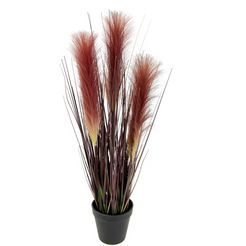 leonique kunstplant josephina gras, in een pot rood
