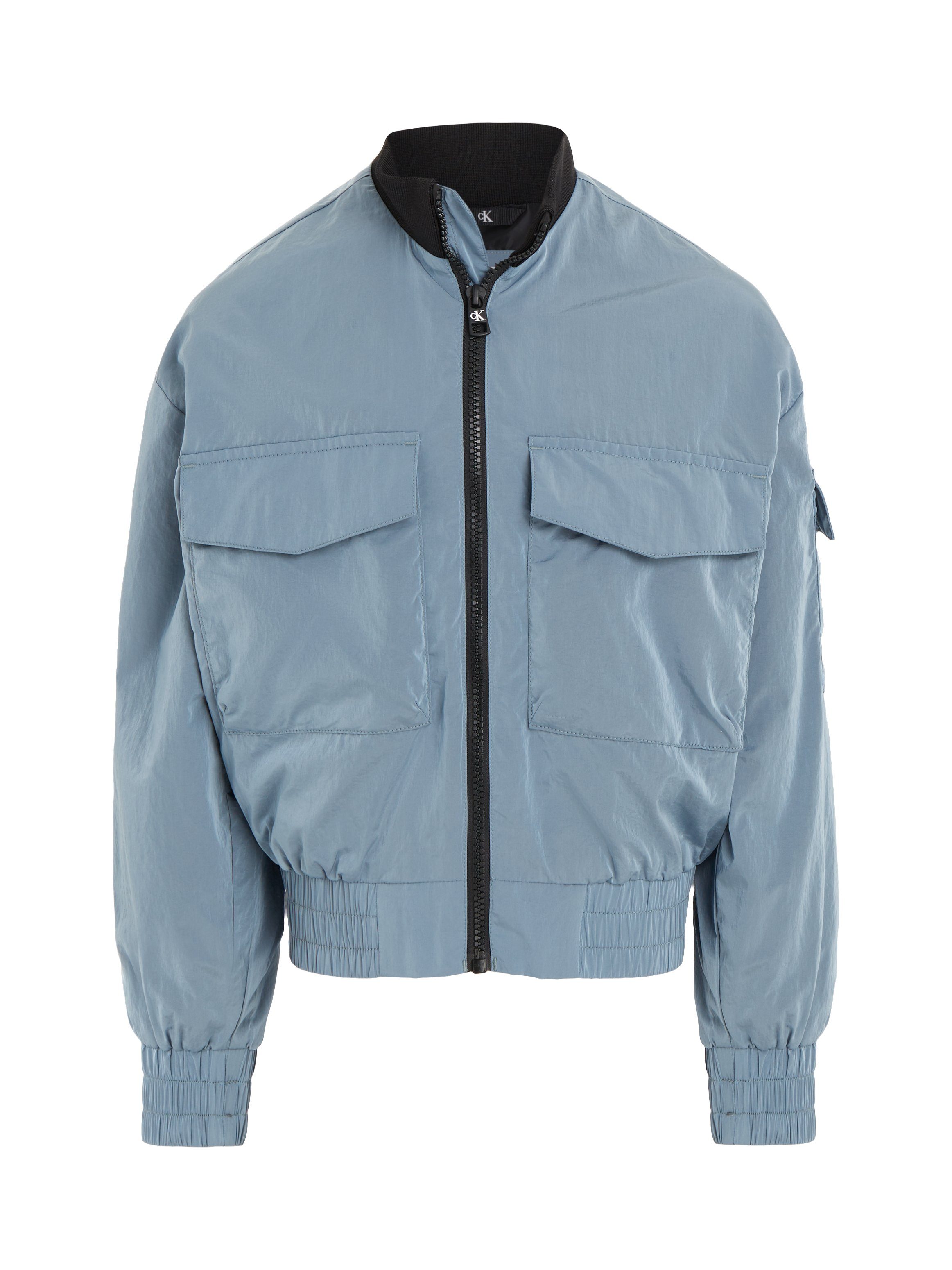 Calvin Klein Bomberjack STRUCTURED NYLON ZIPPED BOMBER