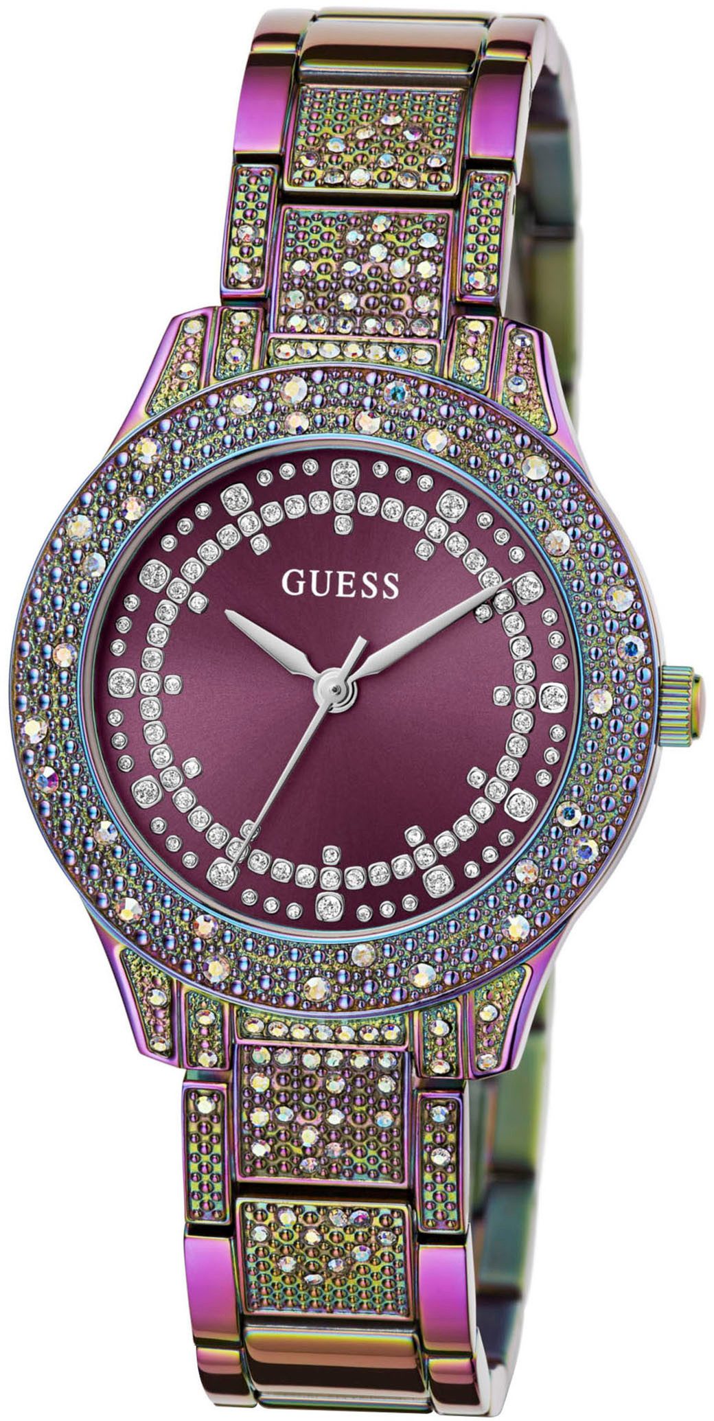 Guess Kwartshorloge Shooting star Horloge, dameshorloge, kristallen, mineraalglas, stalen band