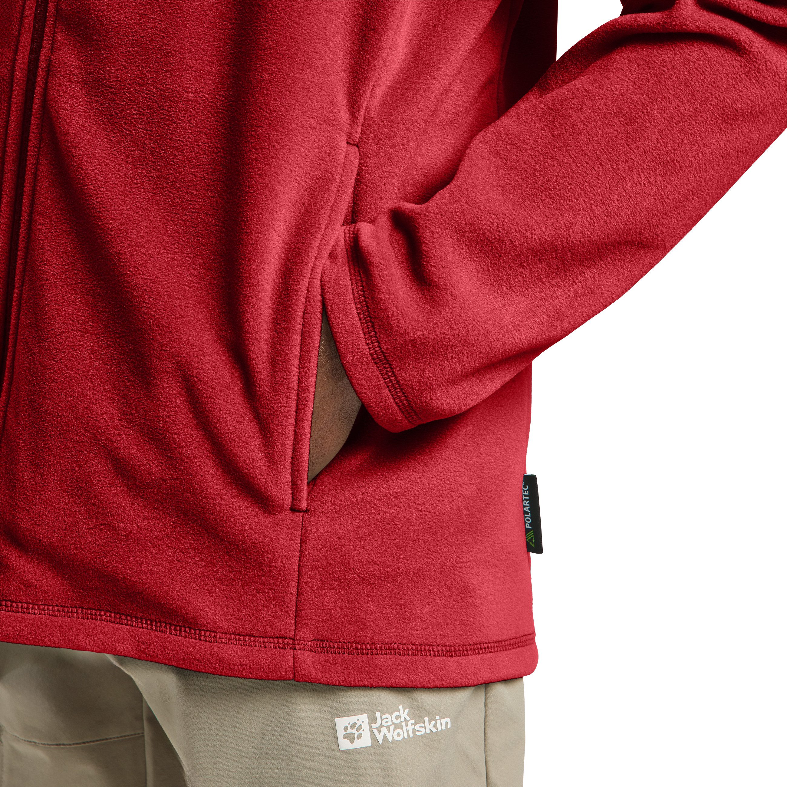 Jack Wolfskin Fleecejack TAUNUS FZ M lichte, rekbare, ademende midlayer