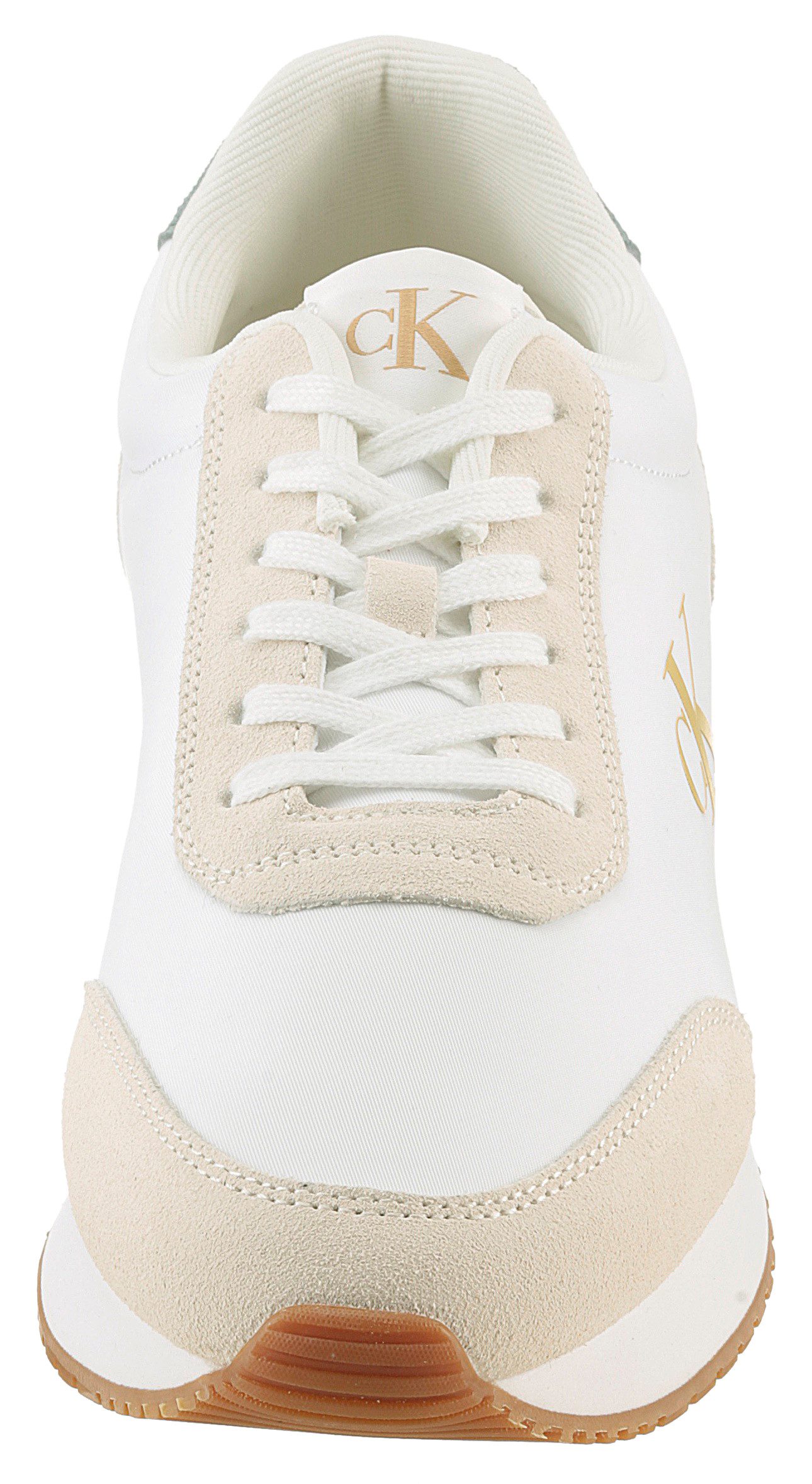 Calvin Klein Plateausneakers RETRO RUNNER ICONIC SNK vrijetijdsschoen, veterschoen, lage schoen met zij ck-logo