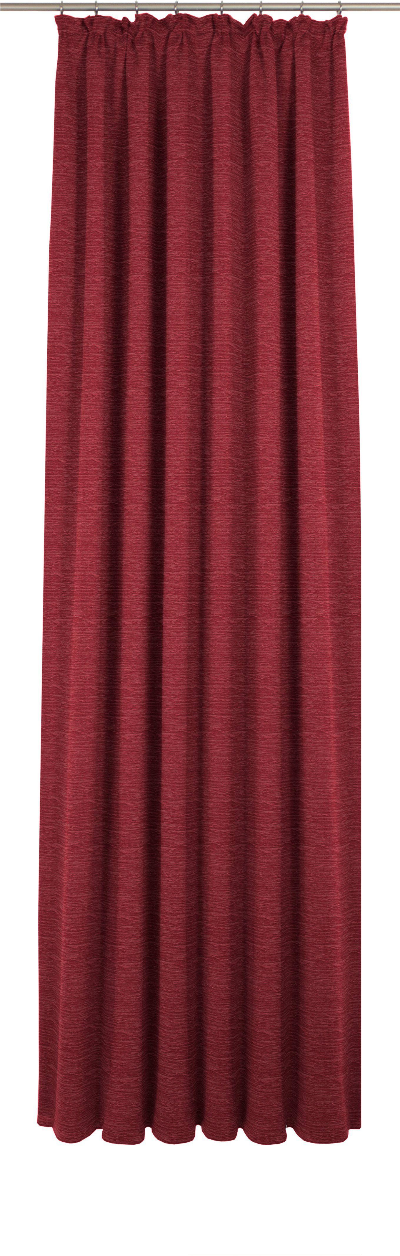 Wirth Gordijn Trondheim B (1 stuk) kant & klaar gordijnen maat 132 cm x 365 cm rood