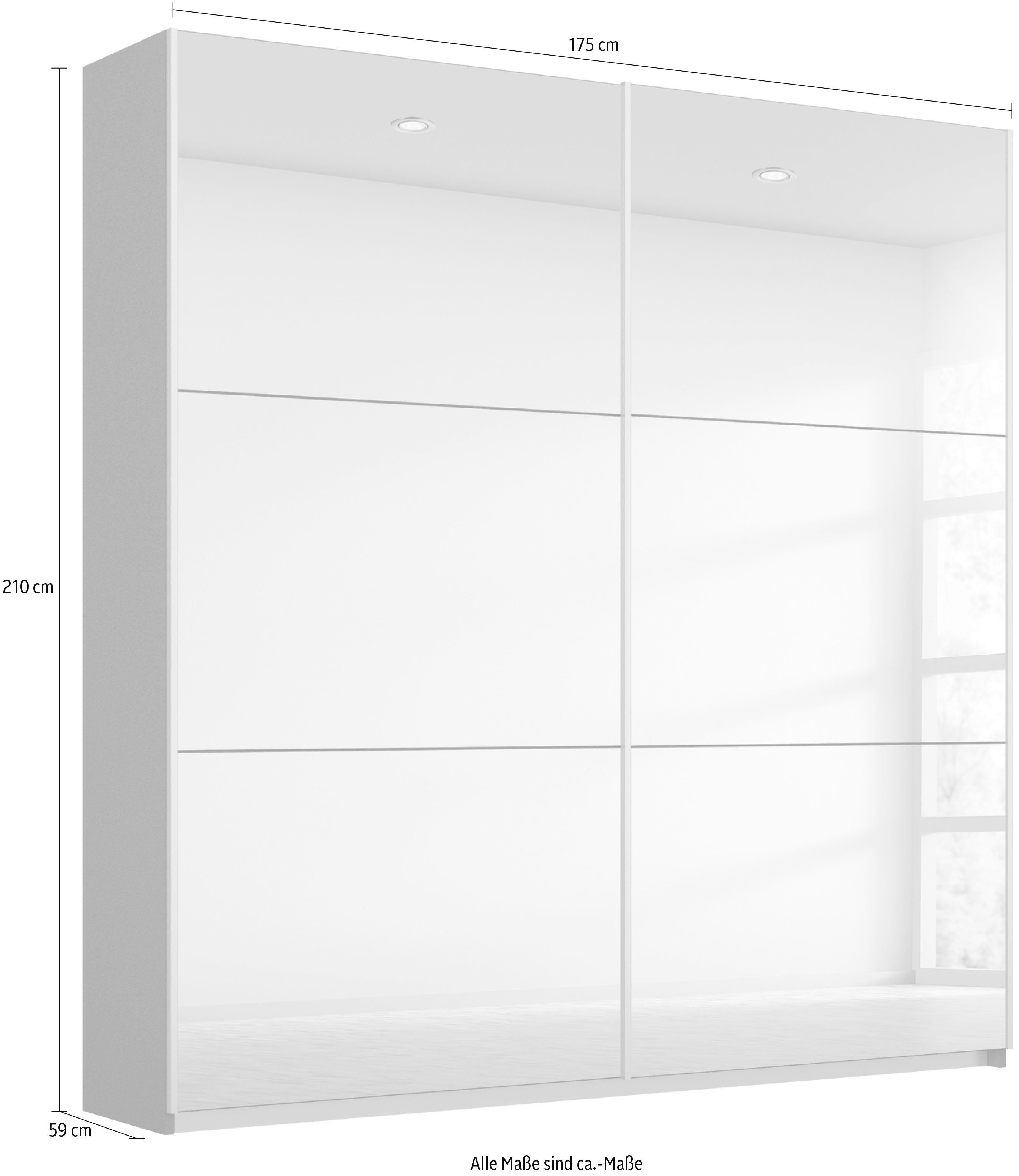 rauch Zweefdeurkast Kledingkast kast garderobe REFLECT inclusief praktische binneninrichting met veel opbergruimte made in germany