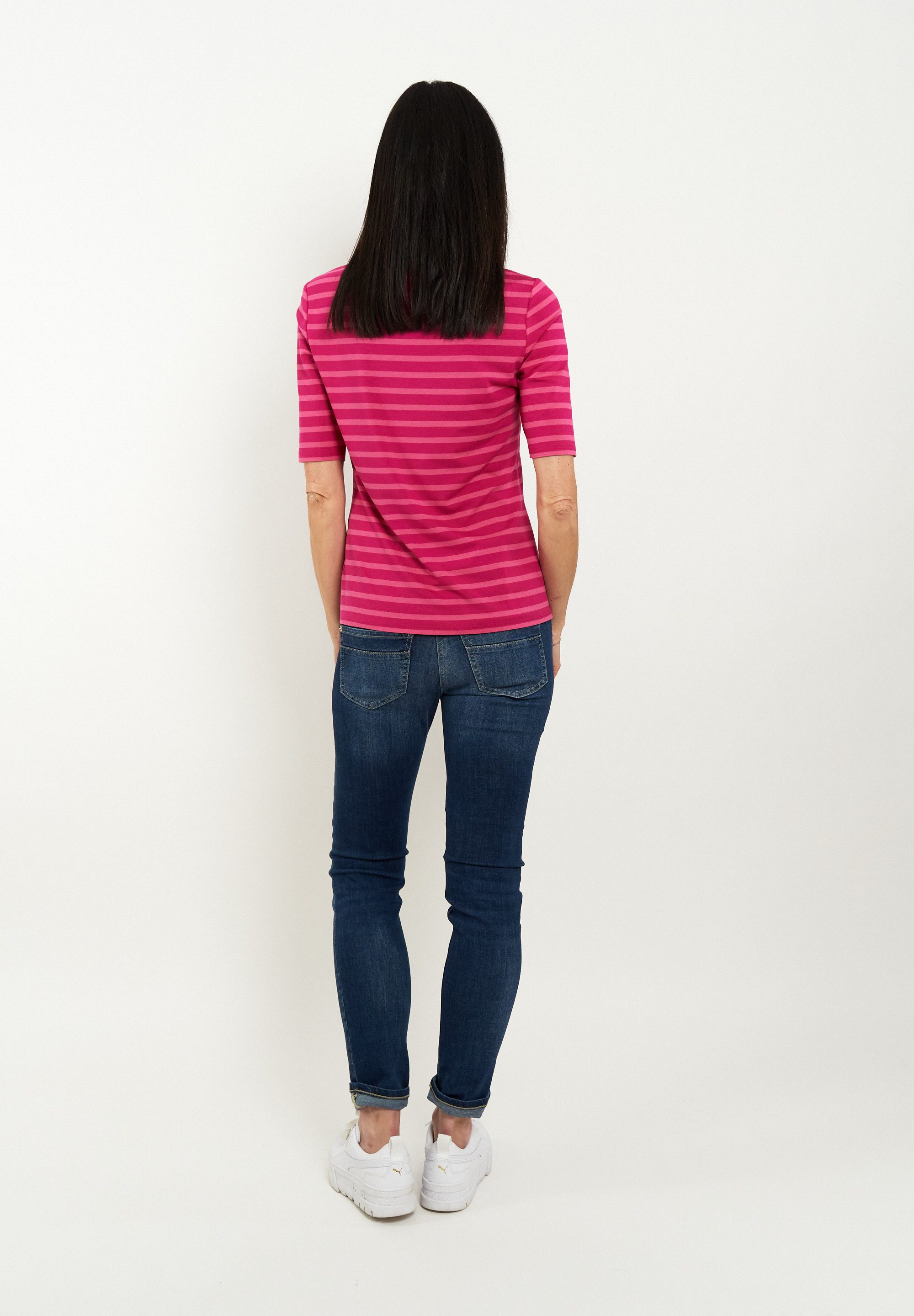 Seidel Moden T-shirt met streepjespatroon, made in germany