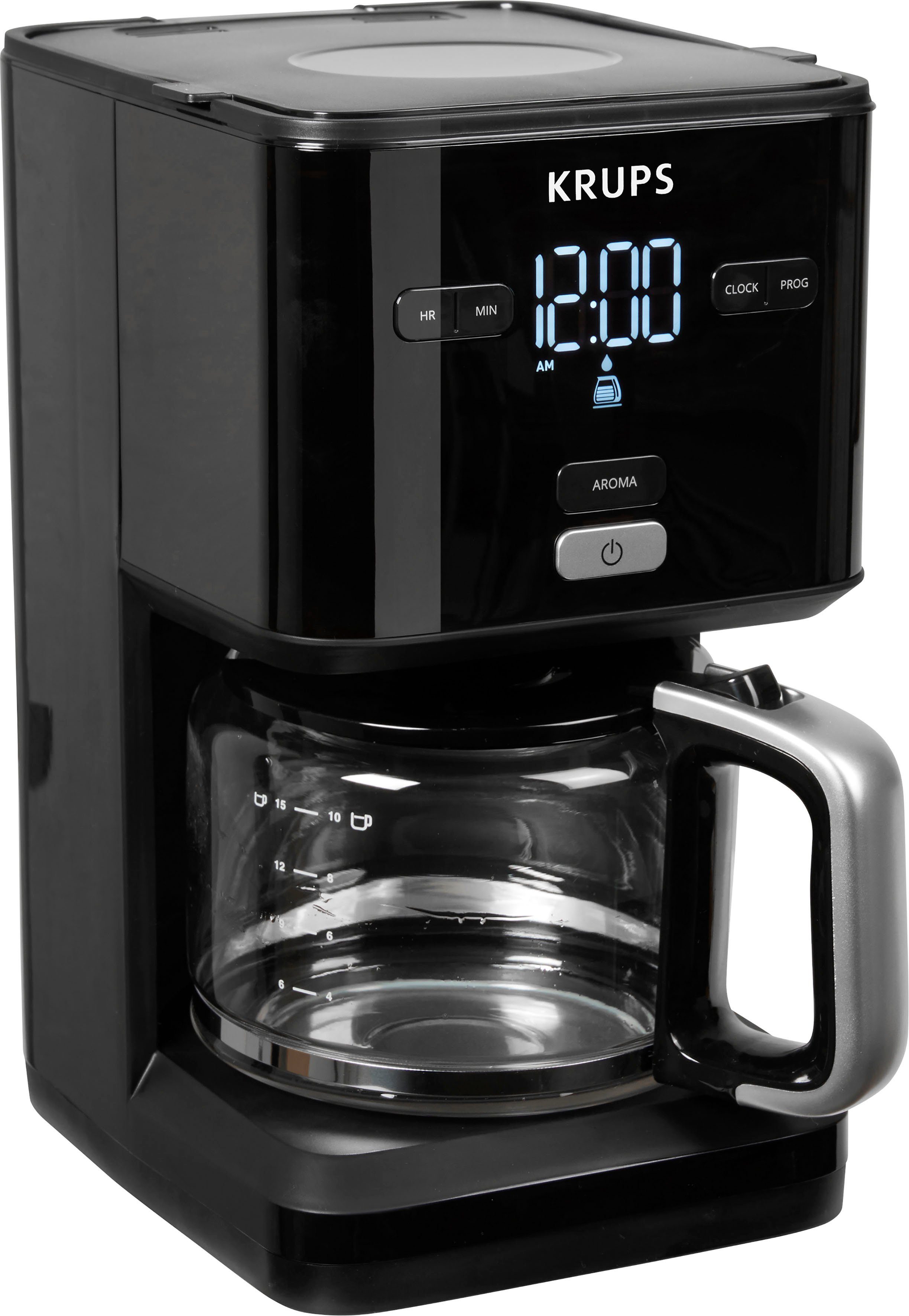 Krups Filterkoffieapparaat KM6008 Smart'n Light, 1,25 l, 24 uurstimer, schakelt automatisch uit na 30 minuten