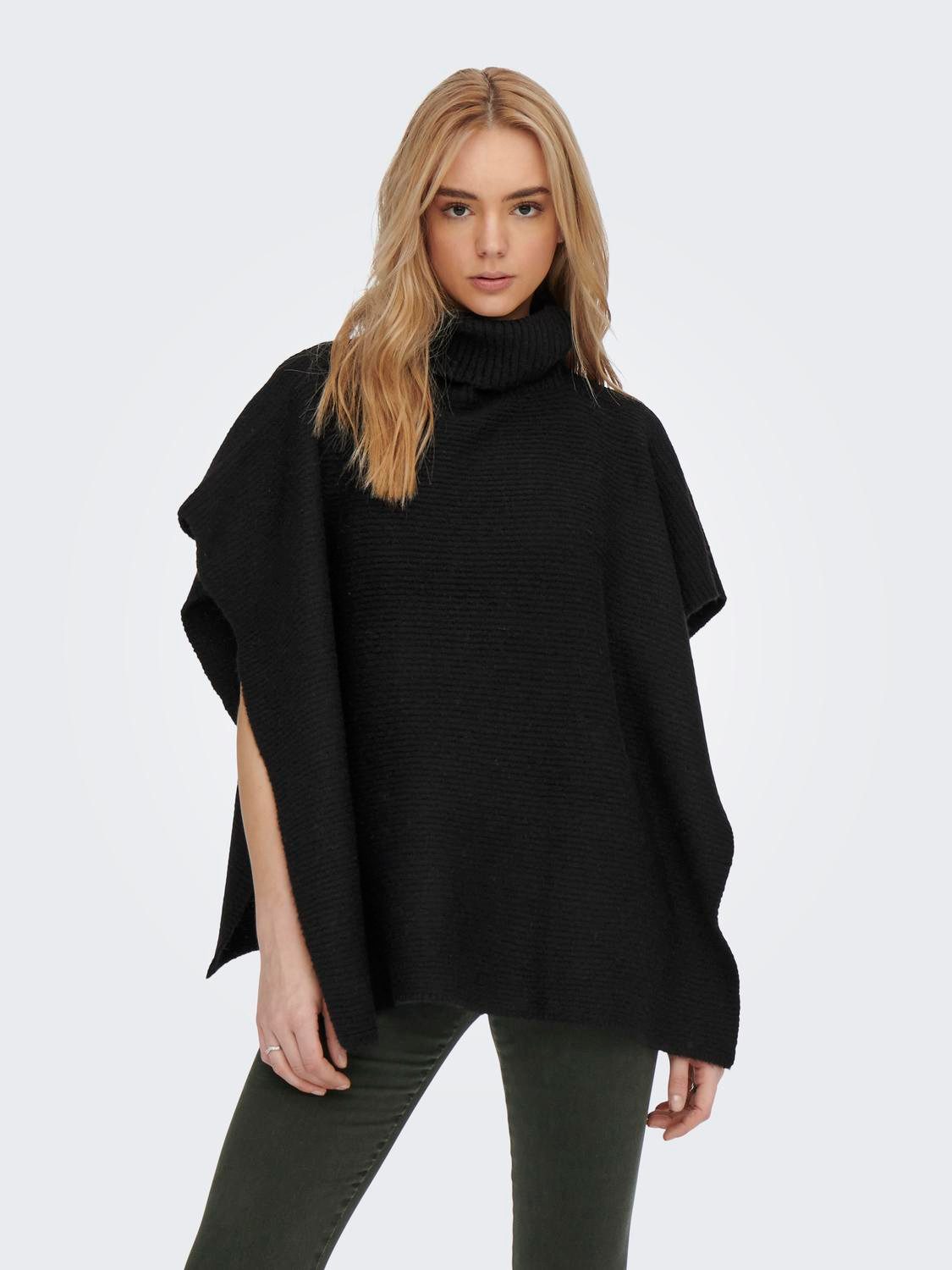 Only Gebreide poncho ONLLOVISA LIFE KNIT PONCHO ACC