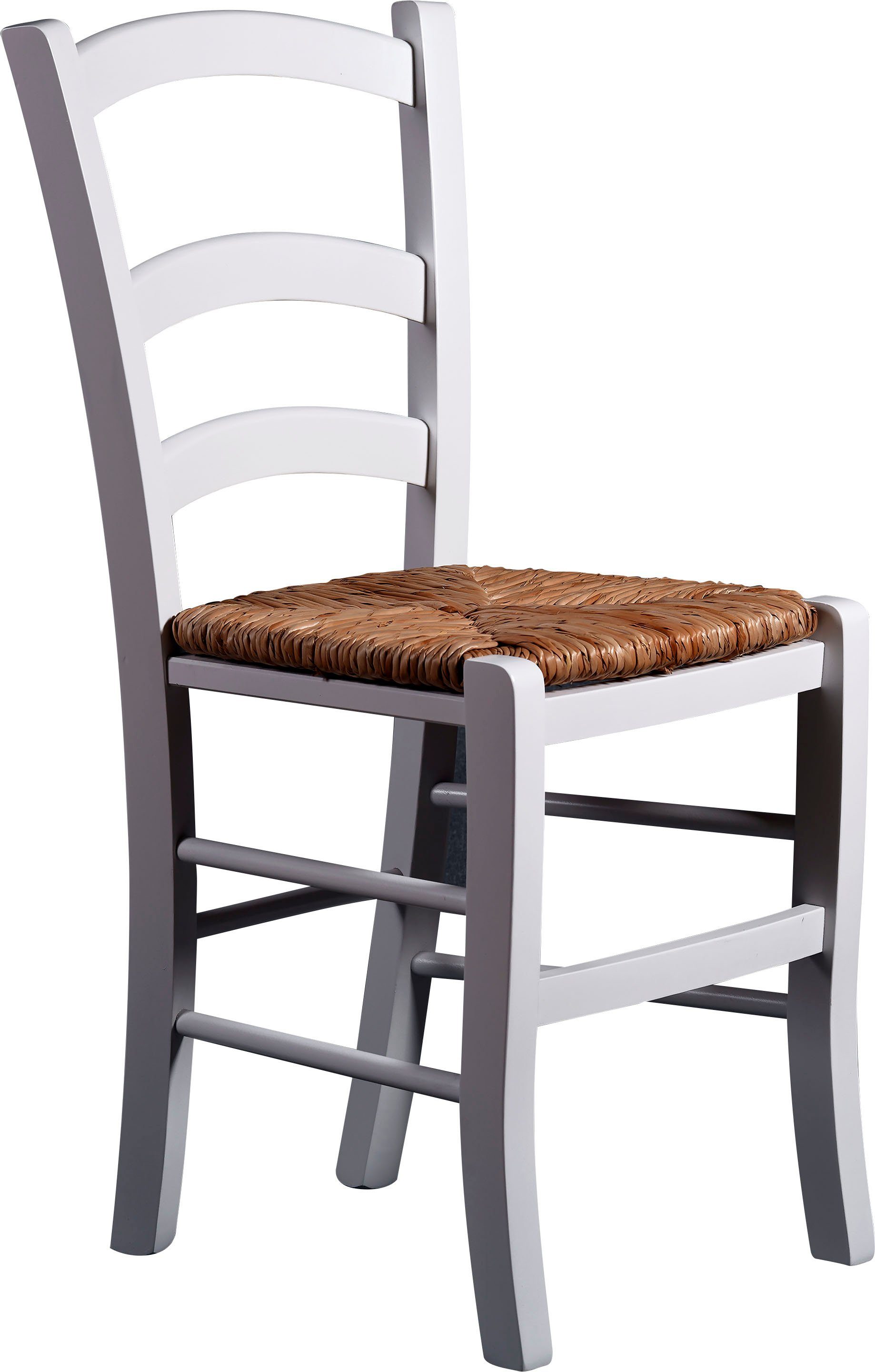 Home affaire Eetkamerstoel Super Paesana van massief beukenhout met zitting van grasvlechtwerk (set, 2 stuks)