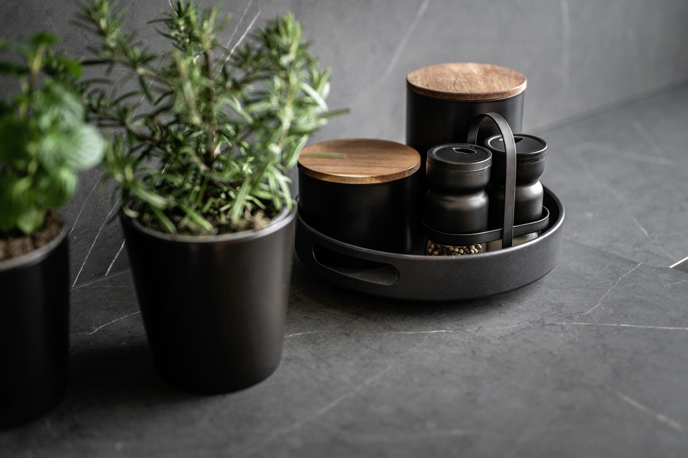 WENKO Dienblad Susie 360° draaibaar, draaiplateau voor keuken en eettafel met handgrepen (1-delig)