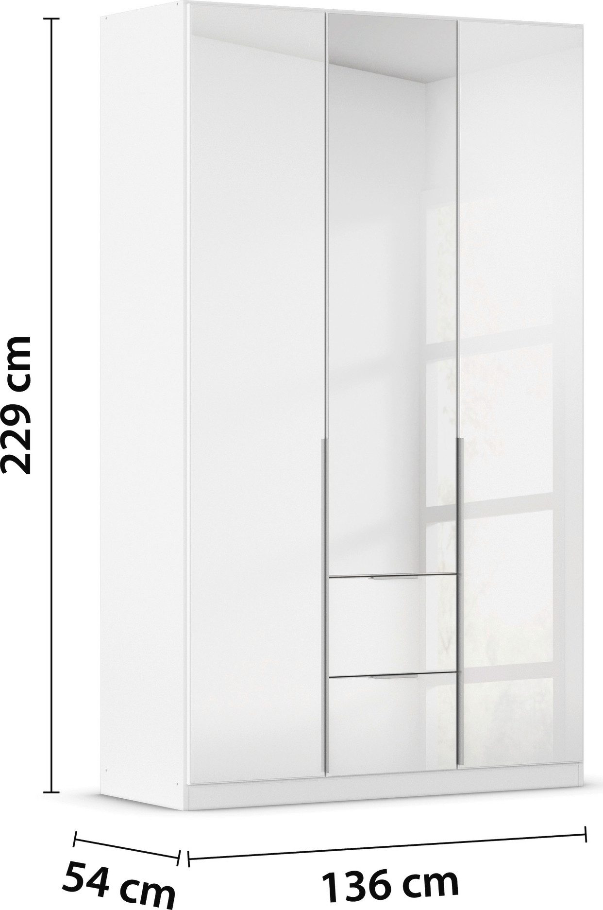 rauch Draaideurkast Kledingkasten kast garderobe AGORDO met glazen front