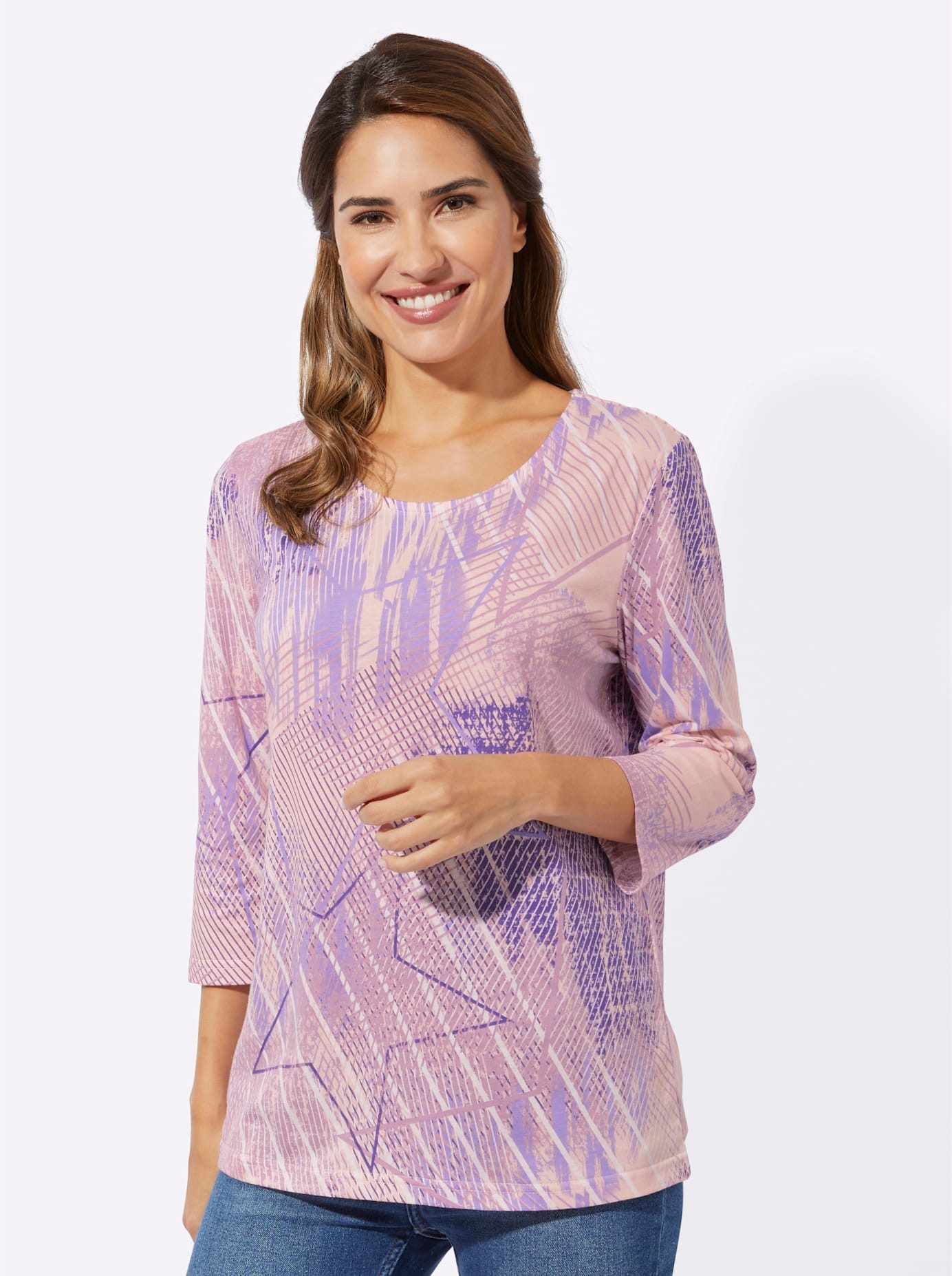Classic Basics Shirt met 3/4 mouwen Shirt met ronde hals (1-delig)
