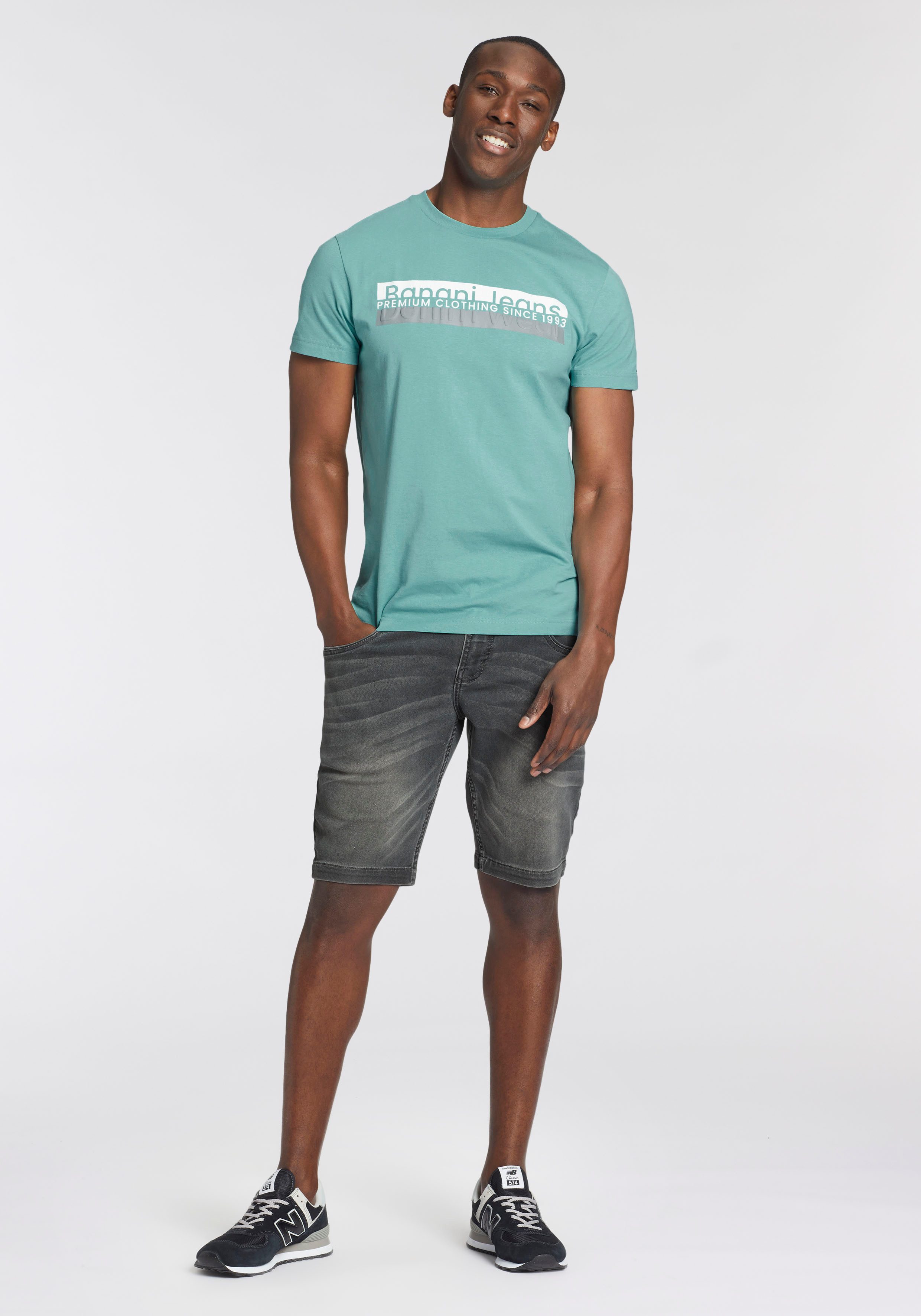 Bruno Banani T-shirt met modieuze frontprint