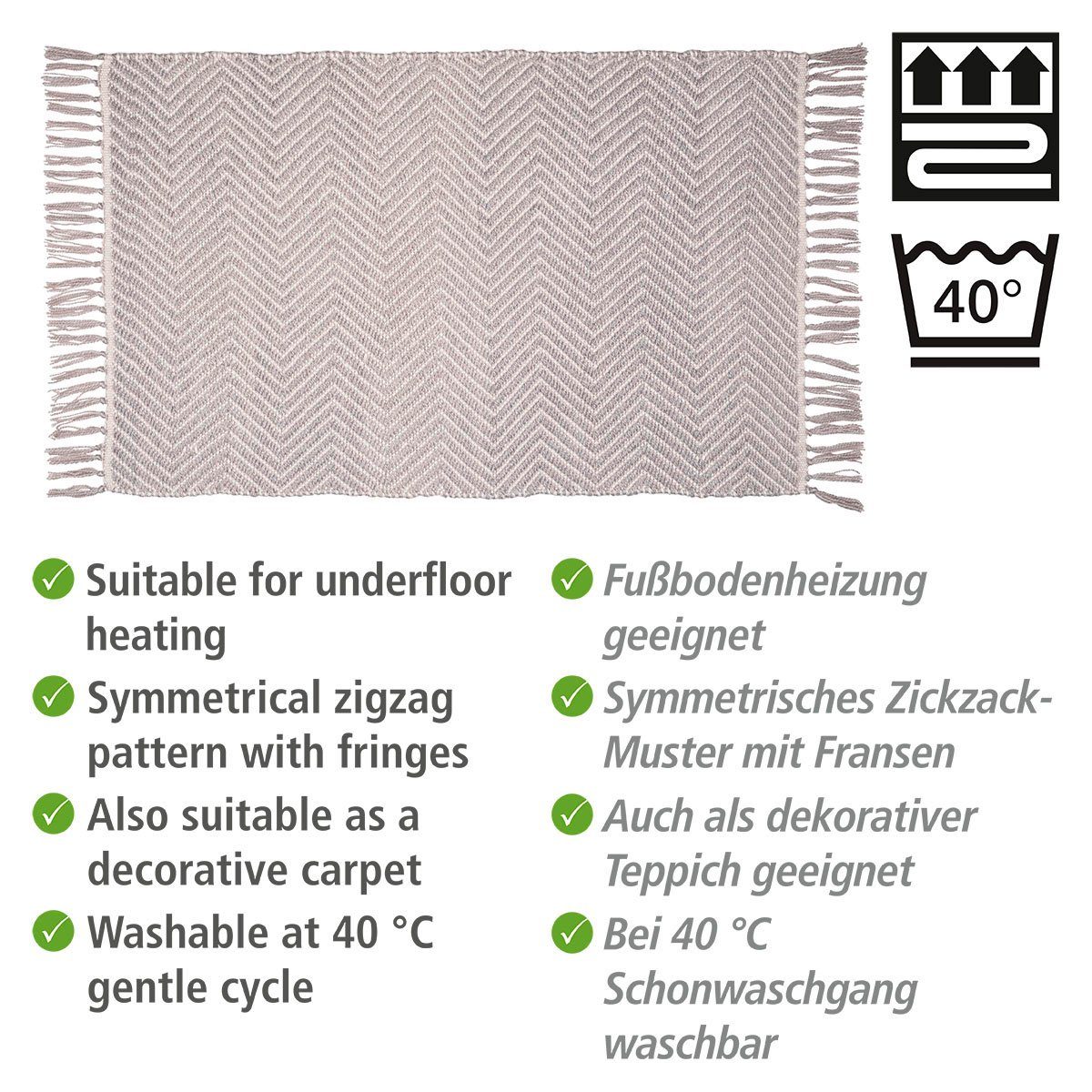 WENKO Badmat Gata BxL: 50 x 80 cm (1 stuk)