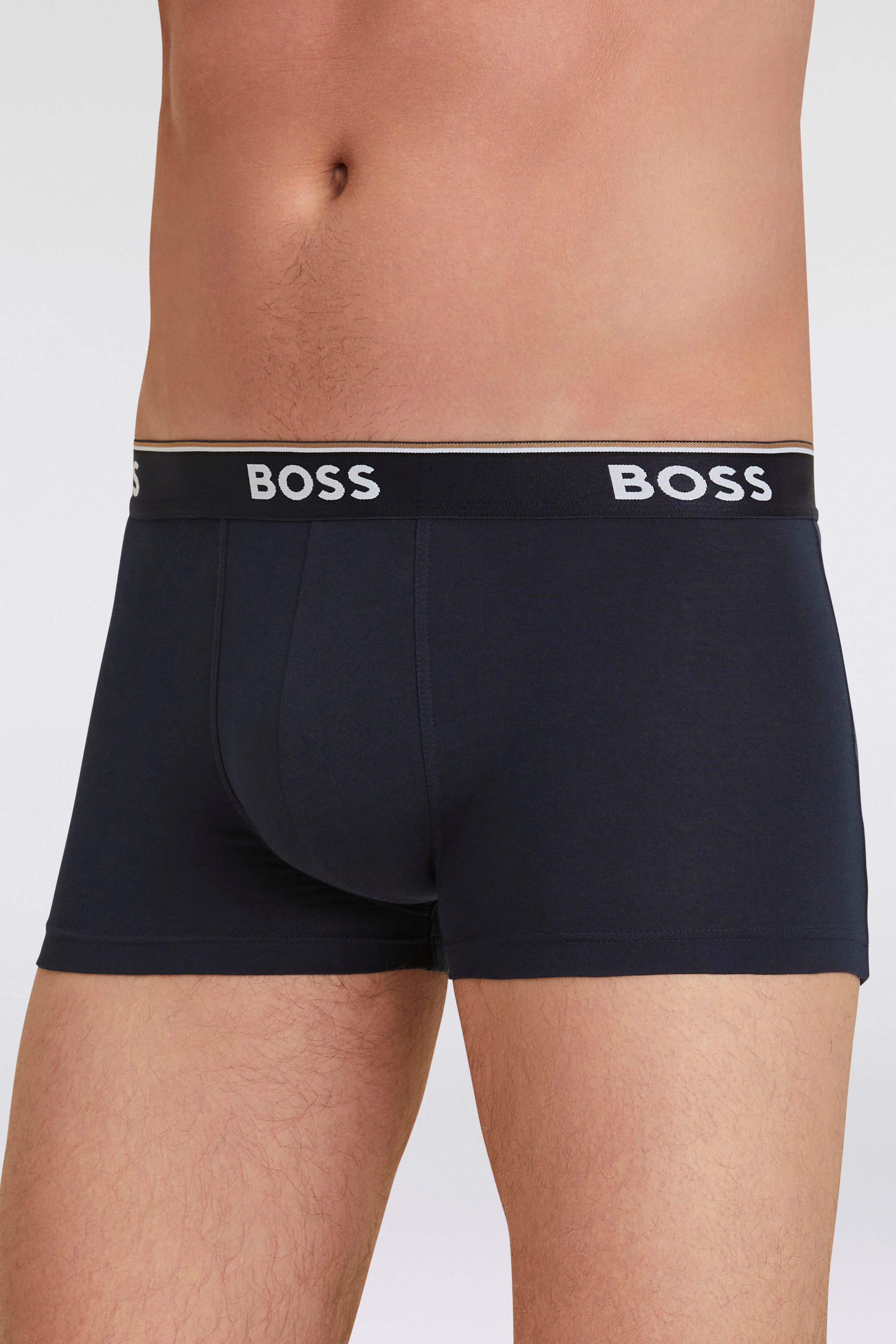 BOSS Boxershort TRUNK 3 PACK BOSS opdruk op de tailleband (3 stuks)