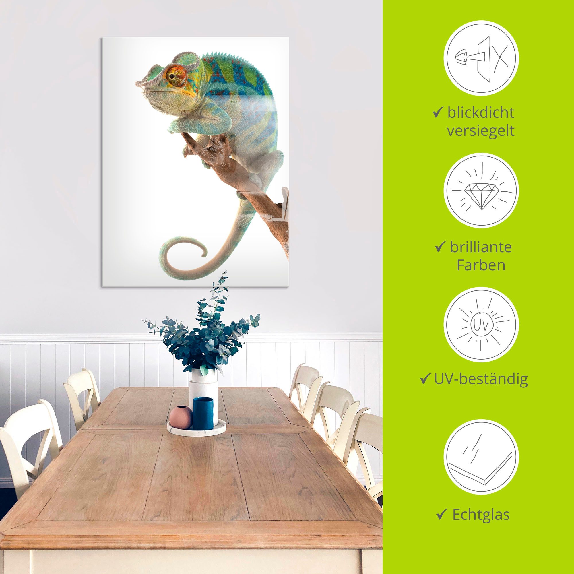 Artland Print op glas Ambanja panter kameleon