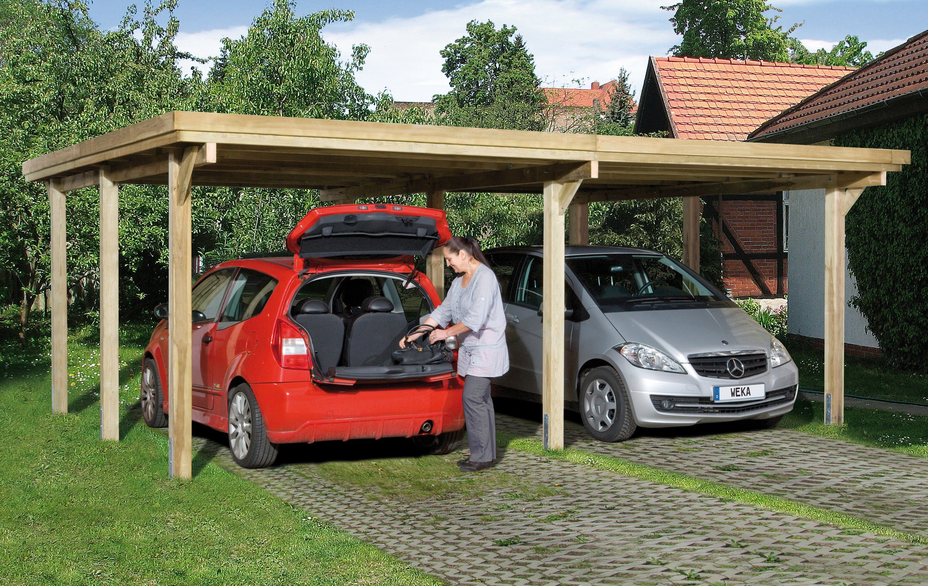 weka Dubbele carport Optima 1