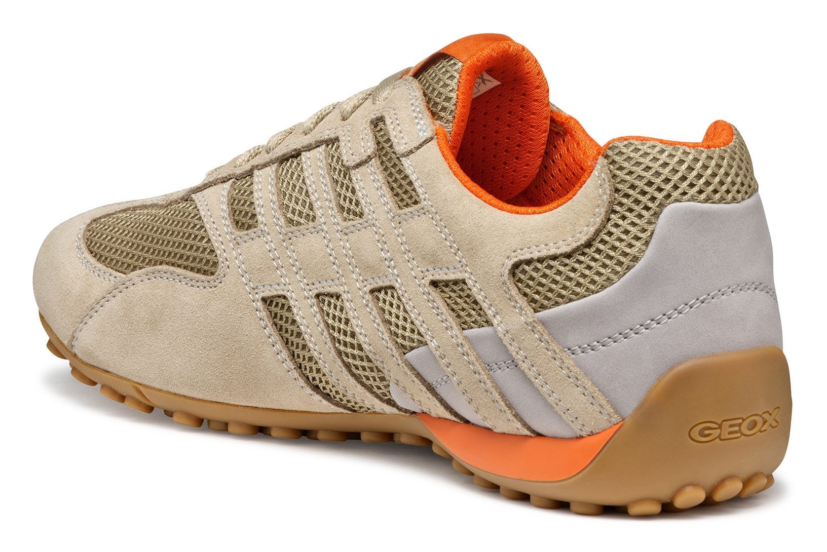Geox Veterschoenen U SNAKE ORIGINAL , veterschoen, vrijetijdsschoen, trekking sneaker met leren binnenzool