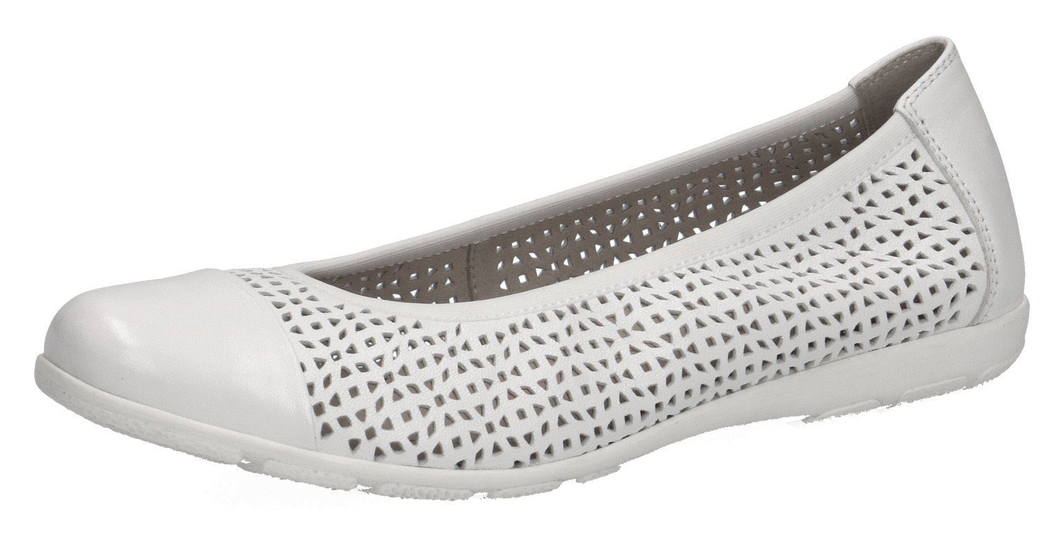 Caprice Ballerina's slipper, comfortabele schoen, instapschoen met perforatie