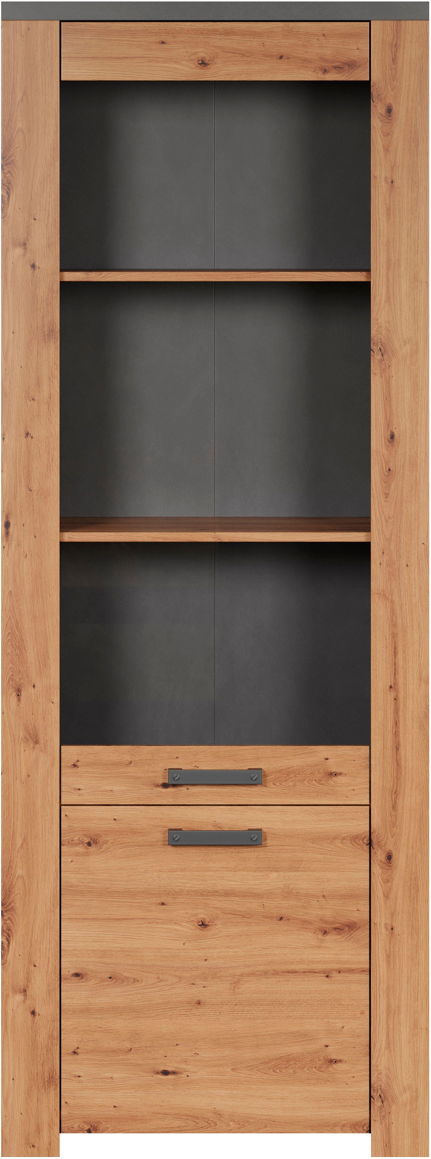 Home affaire Vitrinekast Ambres met glasdeur, breedte 73 cm, draairichting links of rechts (1 stuk)