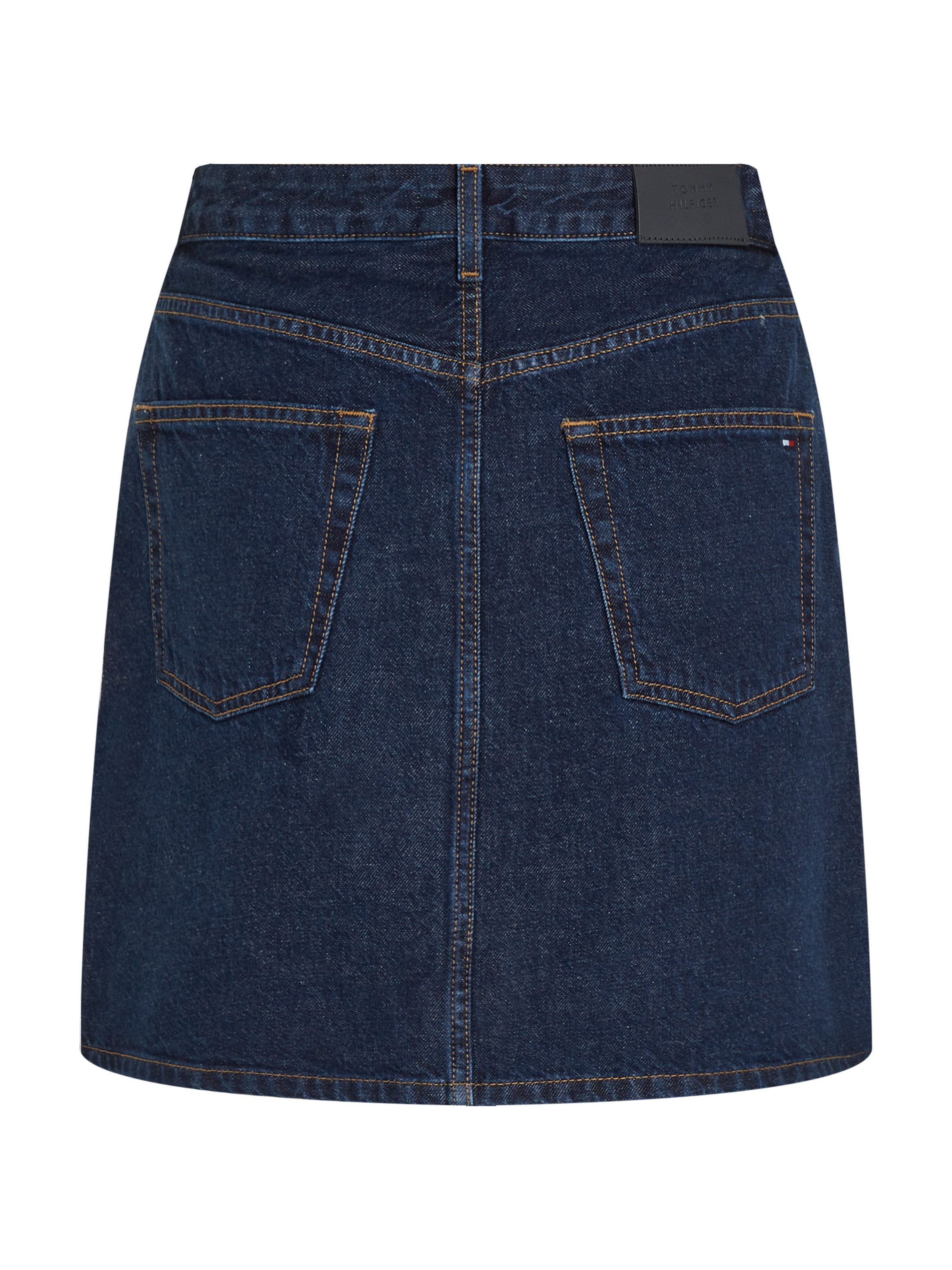 Tommy Hilfiger Jeans rok DNM MINI SKIRT HW CLER Webrok in 5-pocket stijl