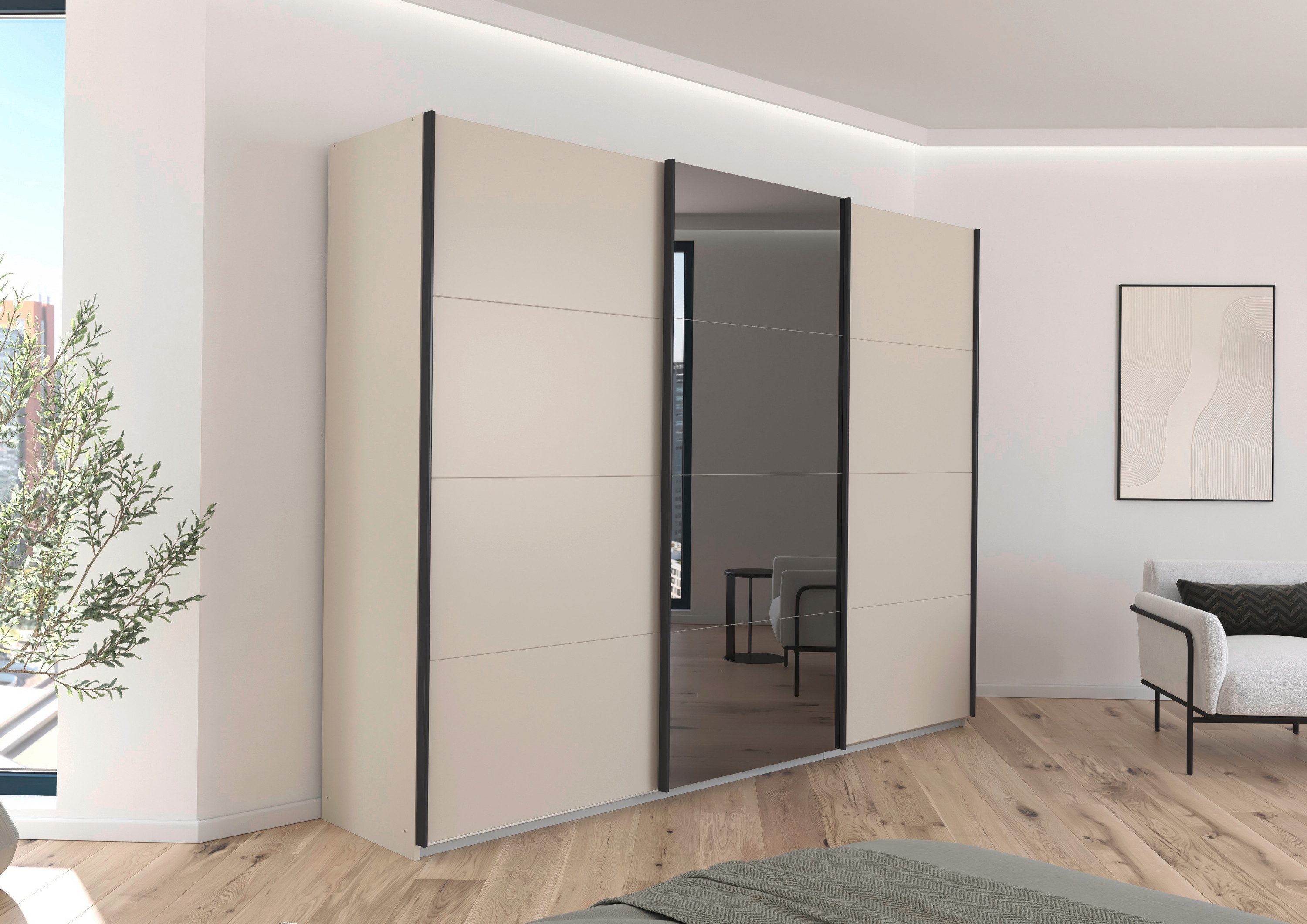 Schuifdeurkast Ferris, kast breedte 2,71m Kast met spiegel in 3 uitvoeringen BASIC/CLASSIC/PREMIUM