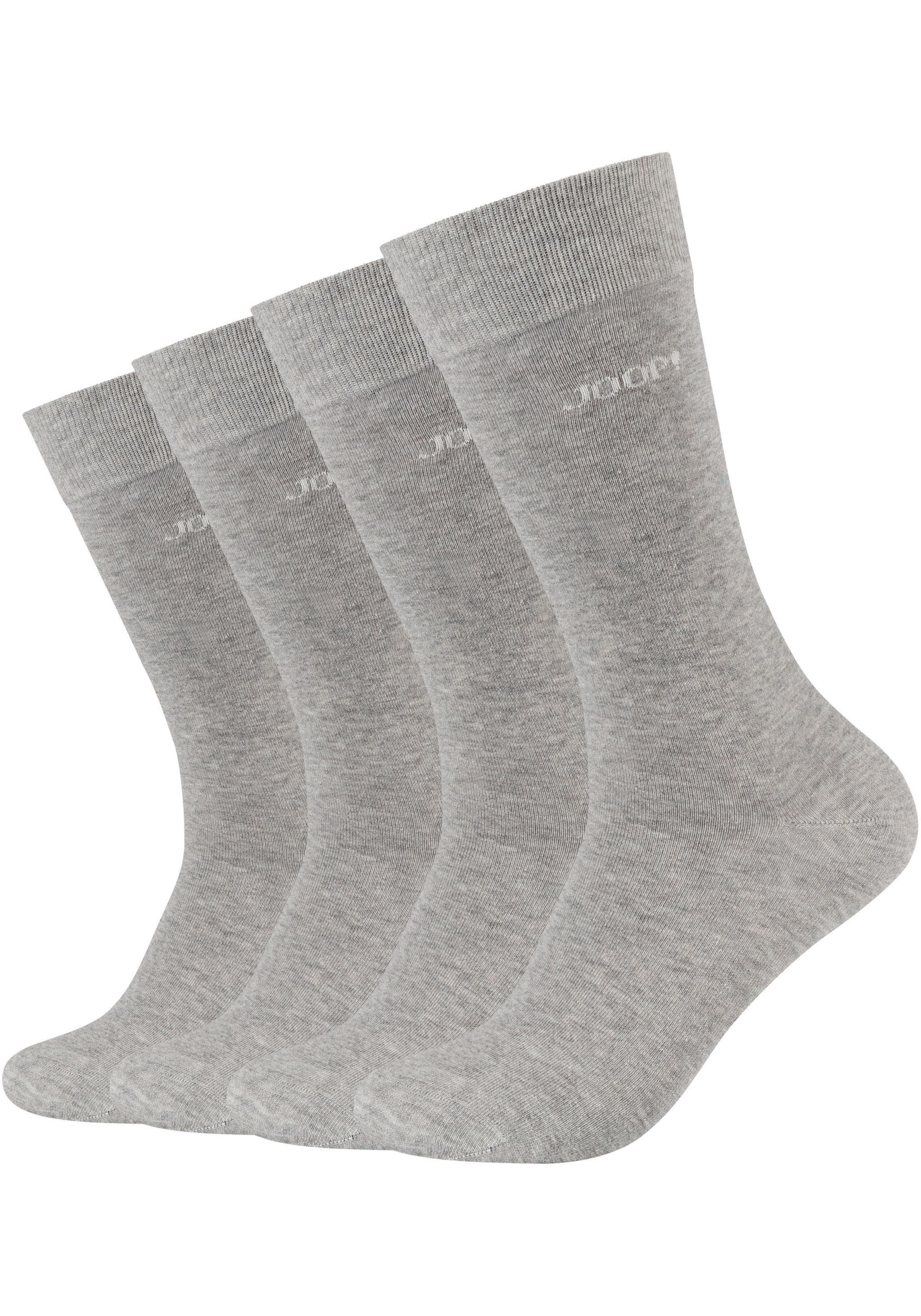 JOOP! Sokken Premium Essentials, versterkte hiel, duurzame teen (Set van 4)