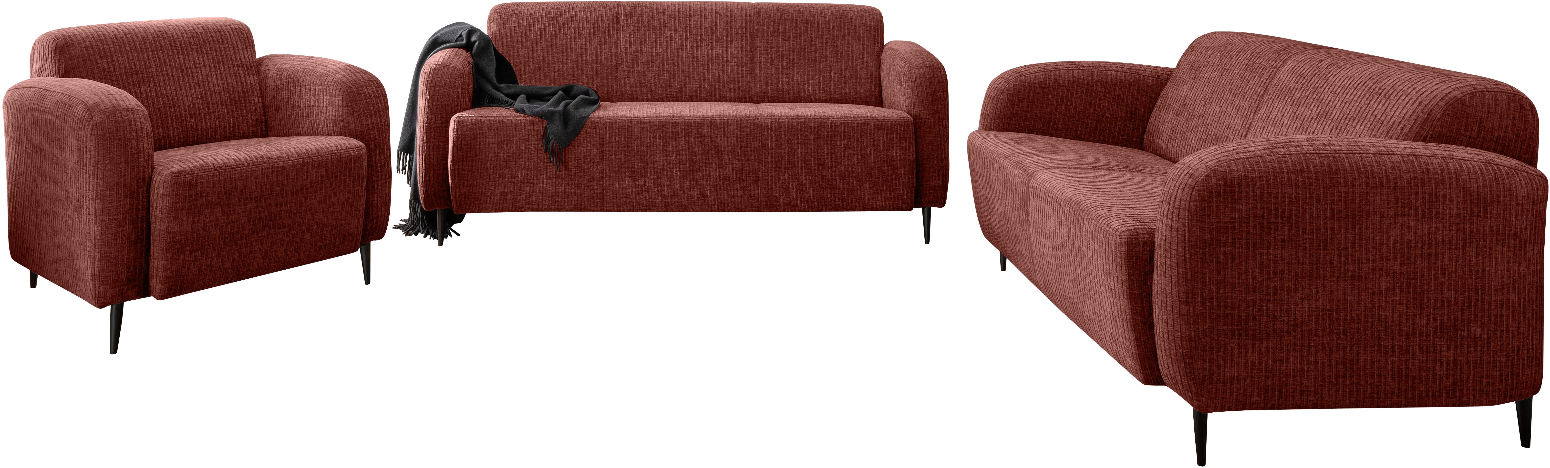 INOSIGN Zithoek Marron ook afzonderlijk verkrijgbaar (set, 3-delig) rood, zithoeken
