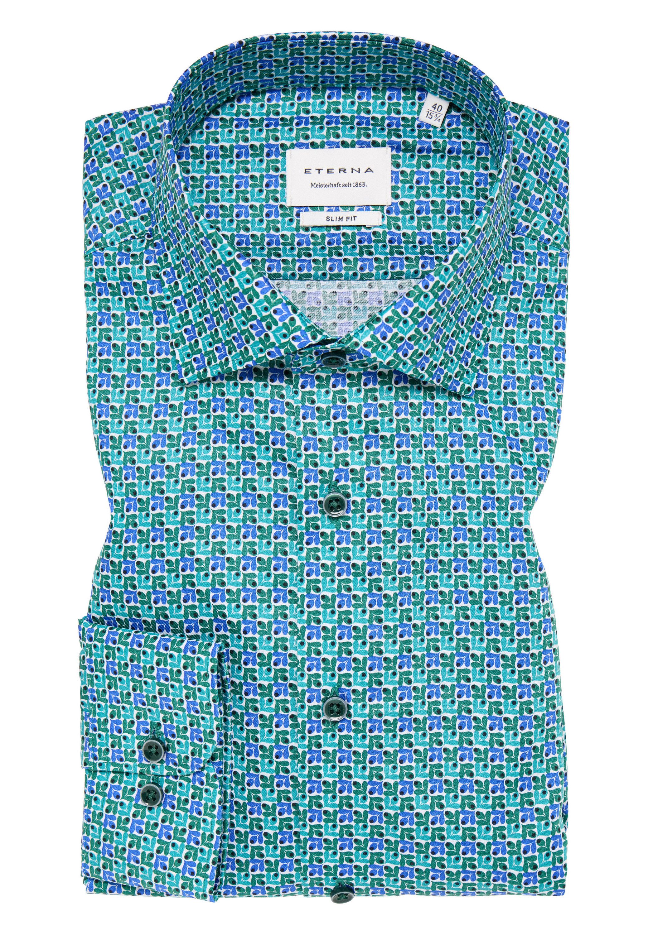 Eterna Overhemd met lange mouwen Slim fit NON IRON (strijkvrij)