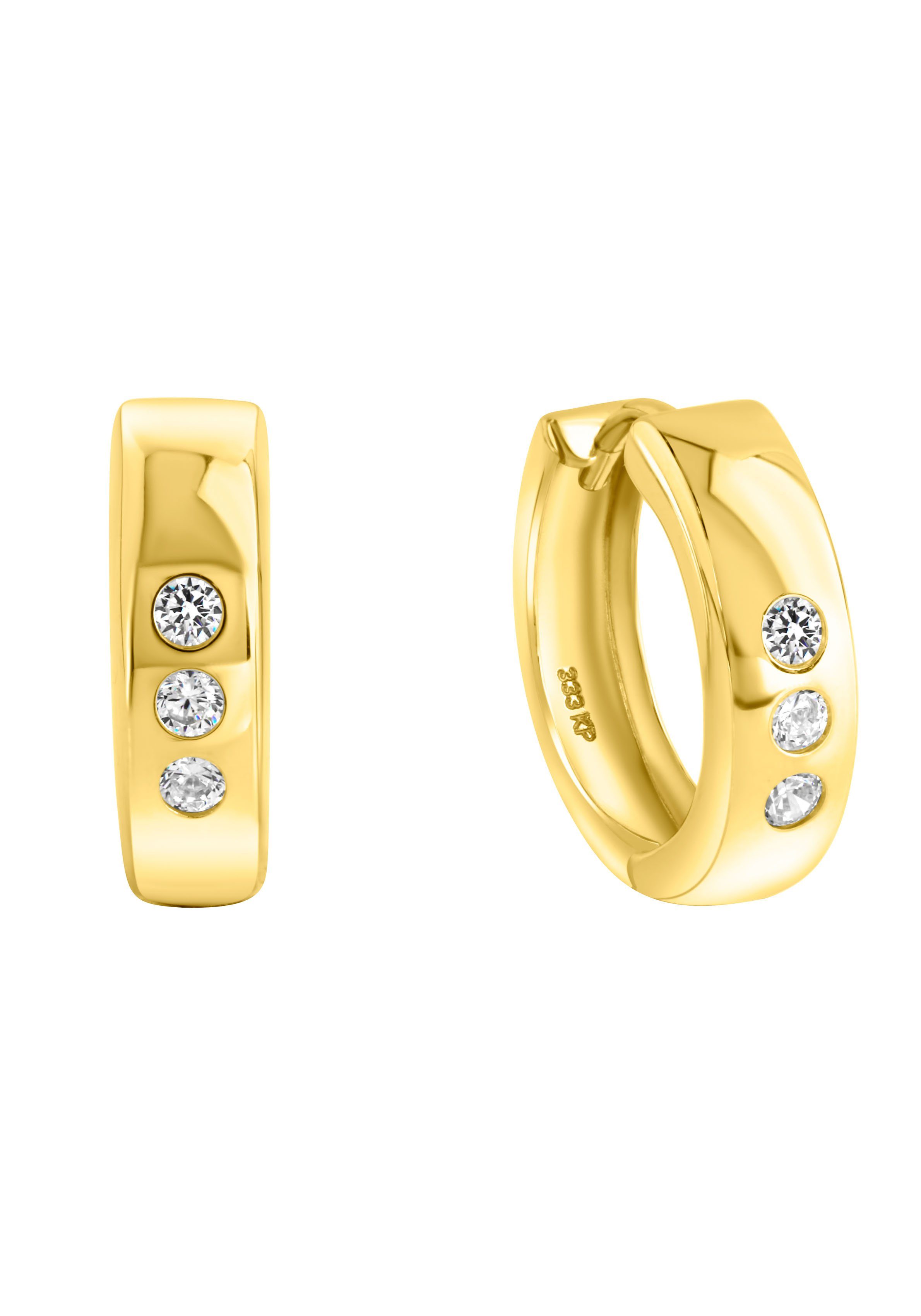 Firetti Oorringen Sieraad cadeau Goudkleurig 333 basic, ca. 15,5 mm dames oorbellen goud