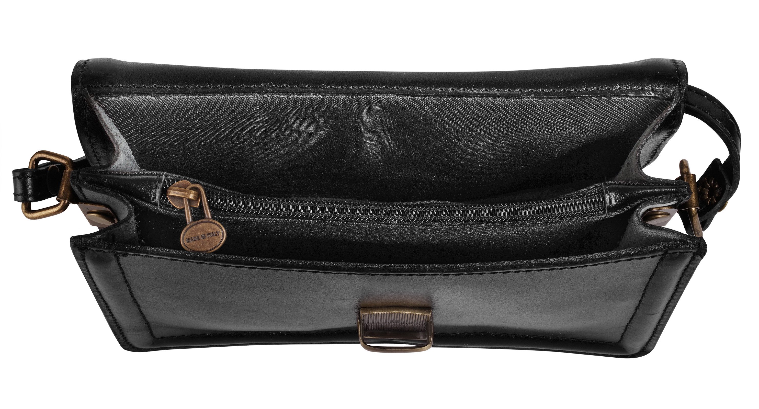 Bagan Schoudertas echt leer, made in italy