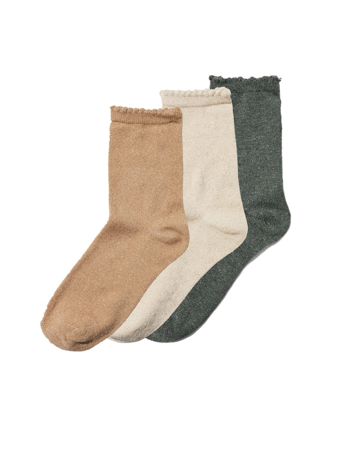 pieces Sokken PCSEBBY GLITTER LONG 3-PACK SOCKS NOOS (set, 3 paar)