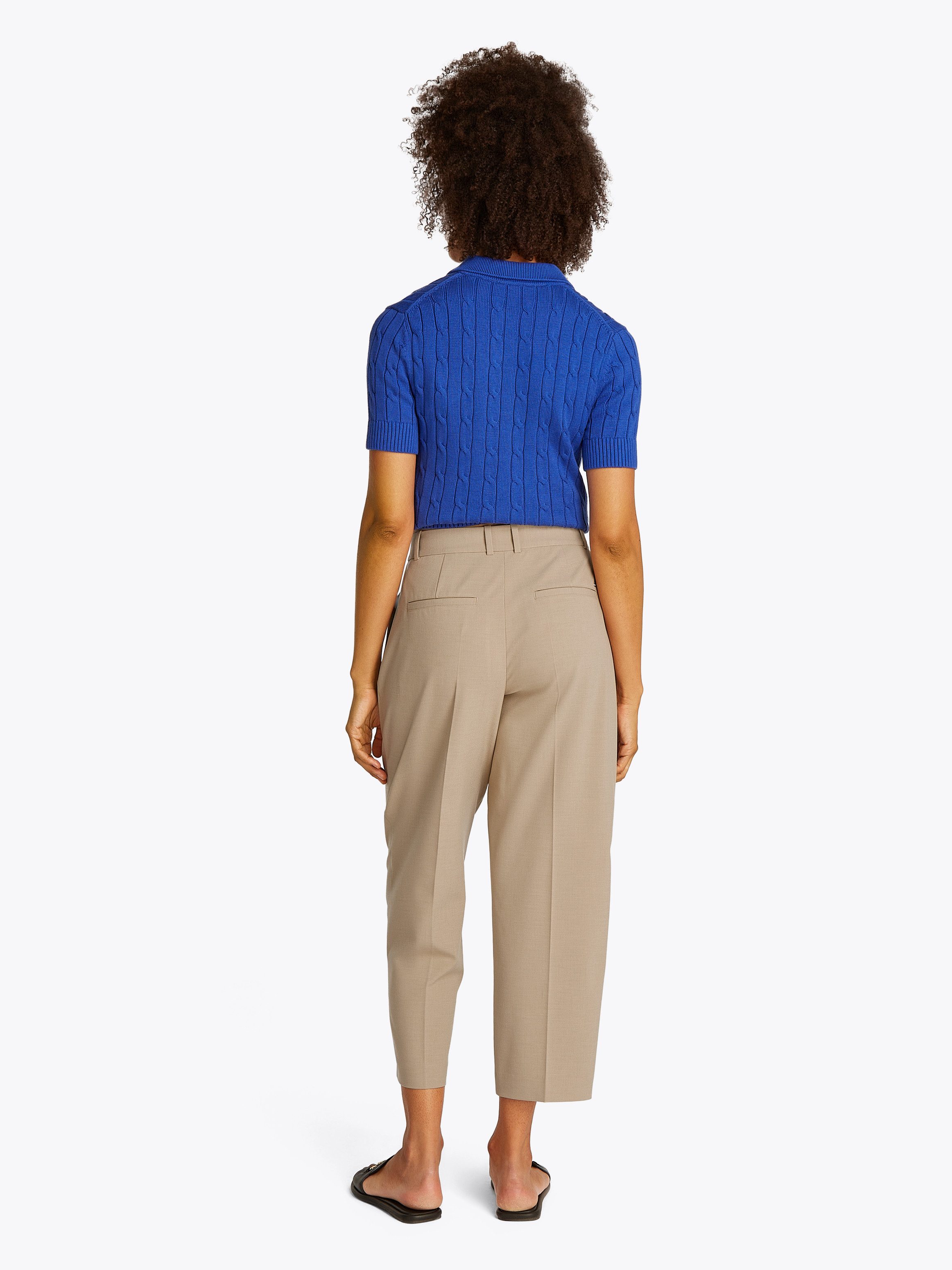 Tommy Hilfiger Geweven broek Low Normal Waist Bi-Stretch Riemlus, elastisch, onderhoudsvriendelijk kreukvrij, business casual
