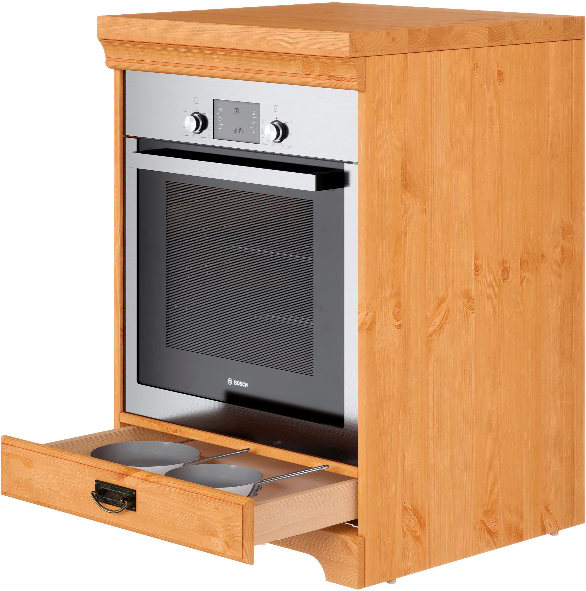 Home affaire Ombouwkast voor oven Rügen Breedte 60 cm, massief grenen, nismaat fornuis B/D/H 56,7/54,2/60,5 cm