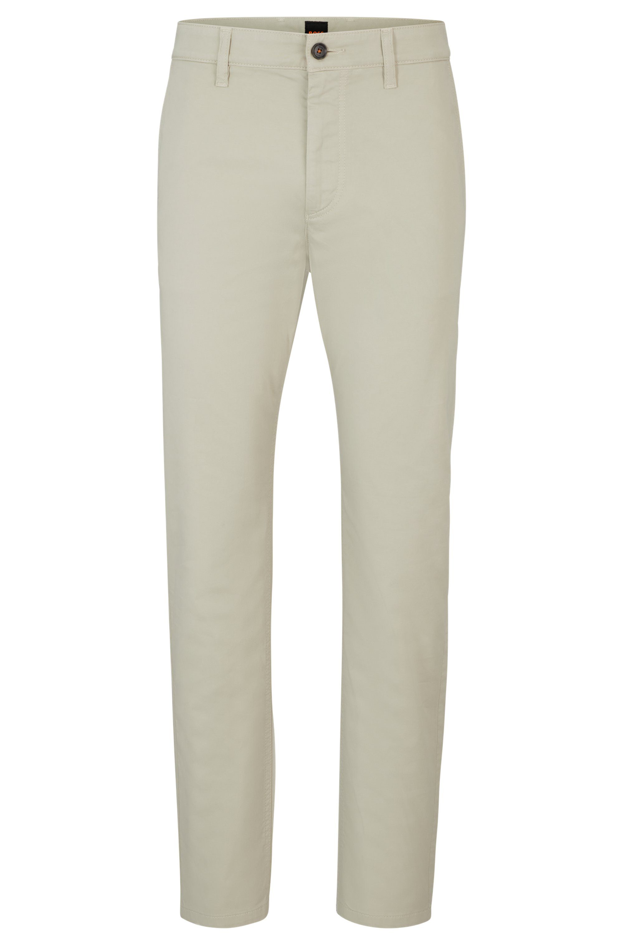 Boss Orange Chino tapered met boss-logo aan de achterkant heren chino's maat 34 bruin