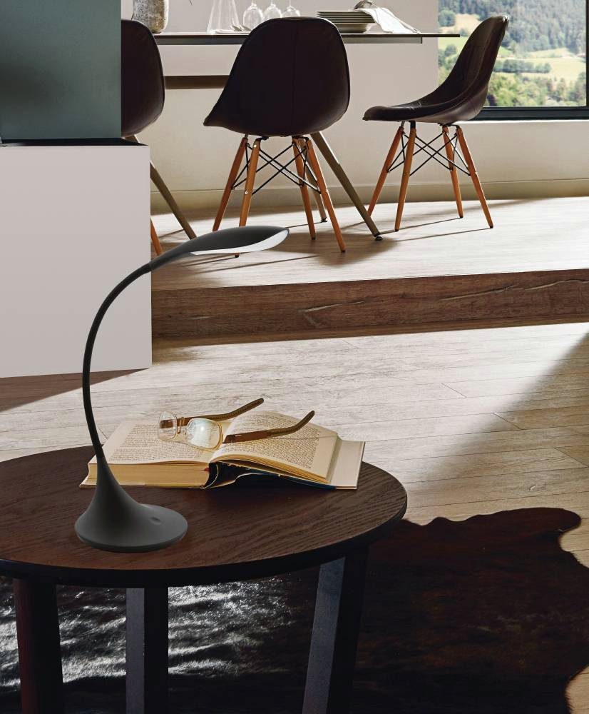 EGLO Tafellamp DAMBERA Tafellamp met touch, dimbaar, kunststof, bureaulamp in zwart (1 stuk)